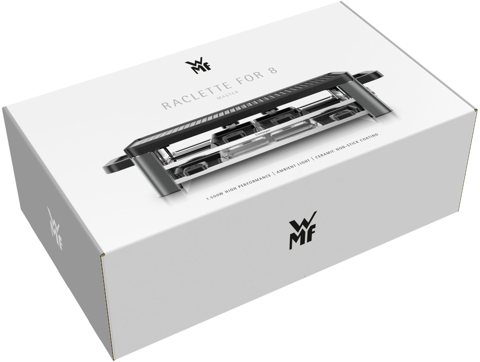 WMF Raclette »Master«, 8 St. Raclettepfännchen, 1500 W, indirekte LED-Beleuchtung, Keramikbeschichtung, 8 Pfännchen, 1500 W