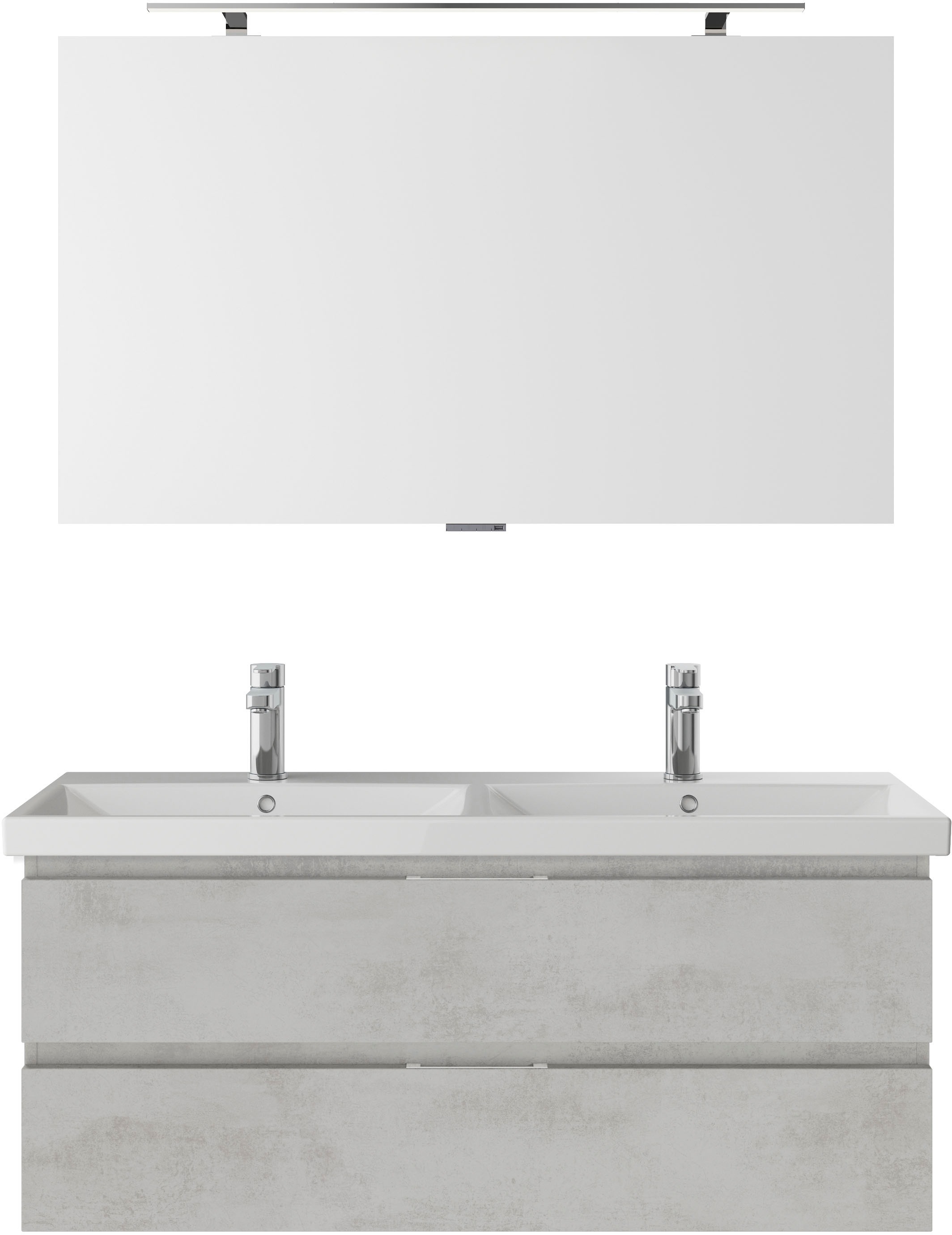 Saphir Badmöbel-Set »Serie 4035 2-teilig, Keramik-Doppelwaschtisch mit LED- günstig online kaufen