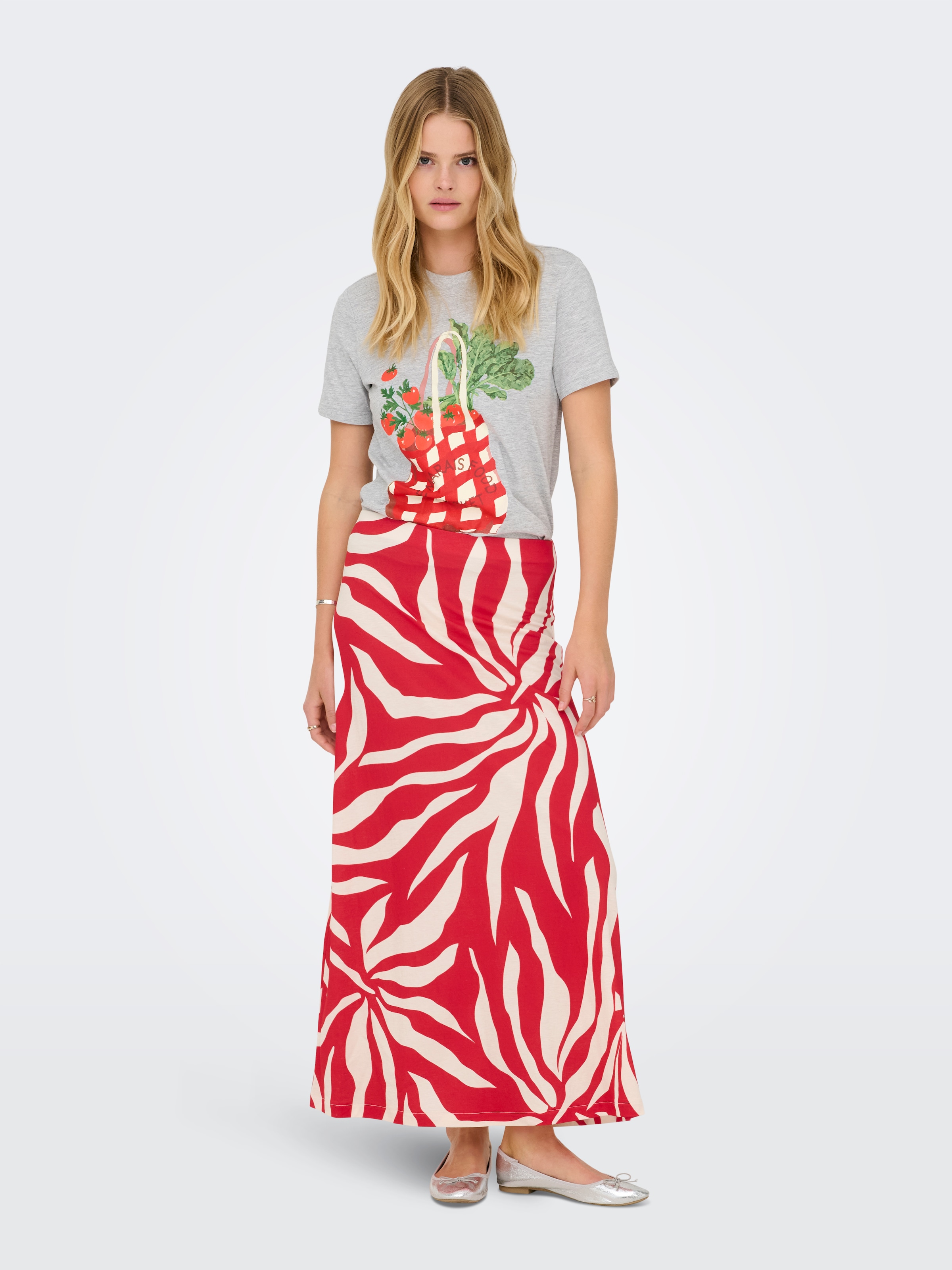 ONLY Maxirock »ONLCHIGO SAKURA LONG SKIRT WVN« Viskosemischung