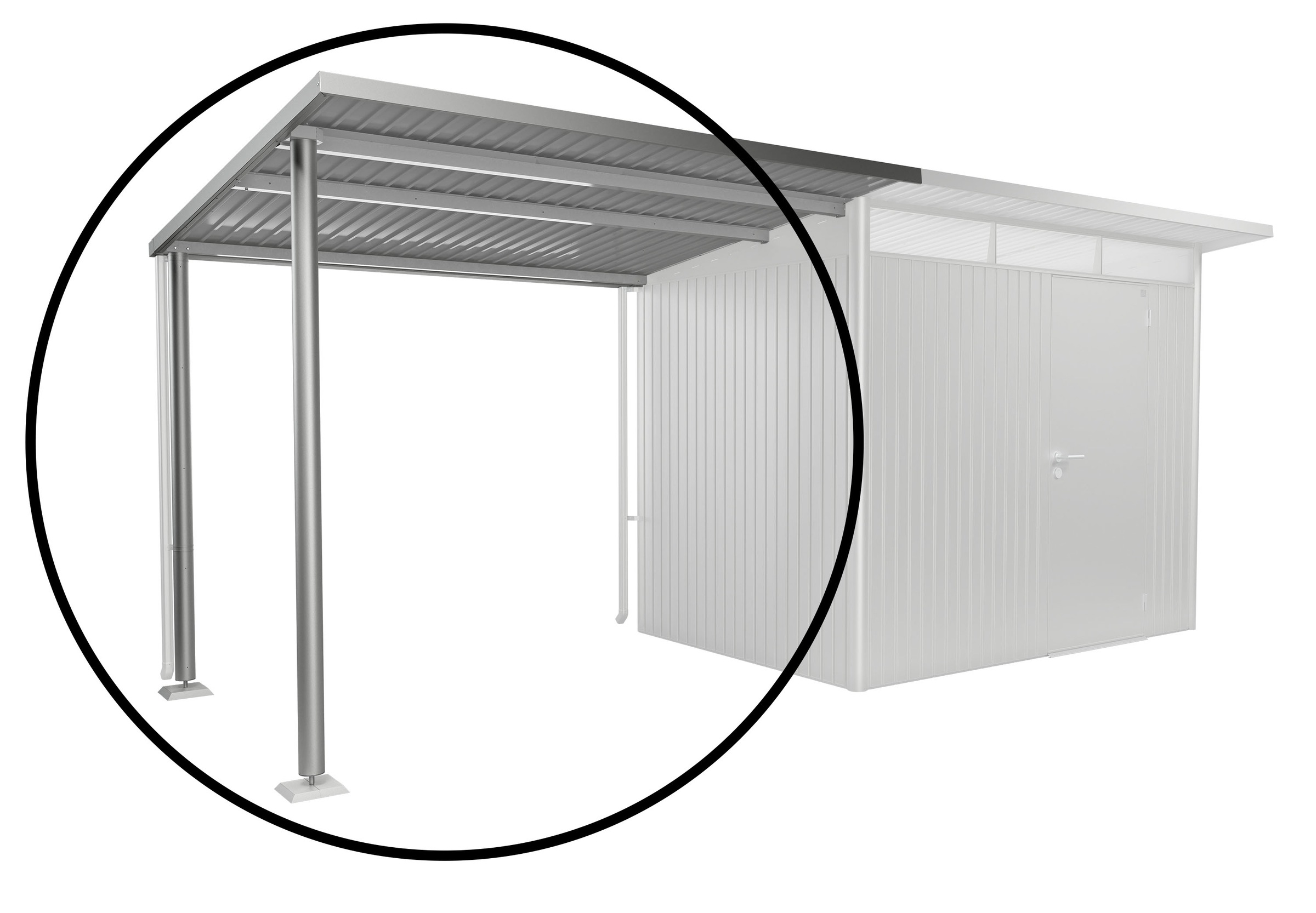 Biohort Gerätehaus-Anbaudach »für AvantGarde A1/A5 Gr. L verschiedene Farben«