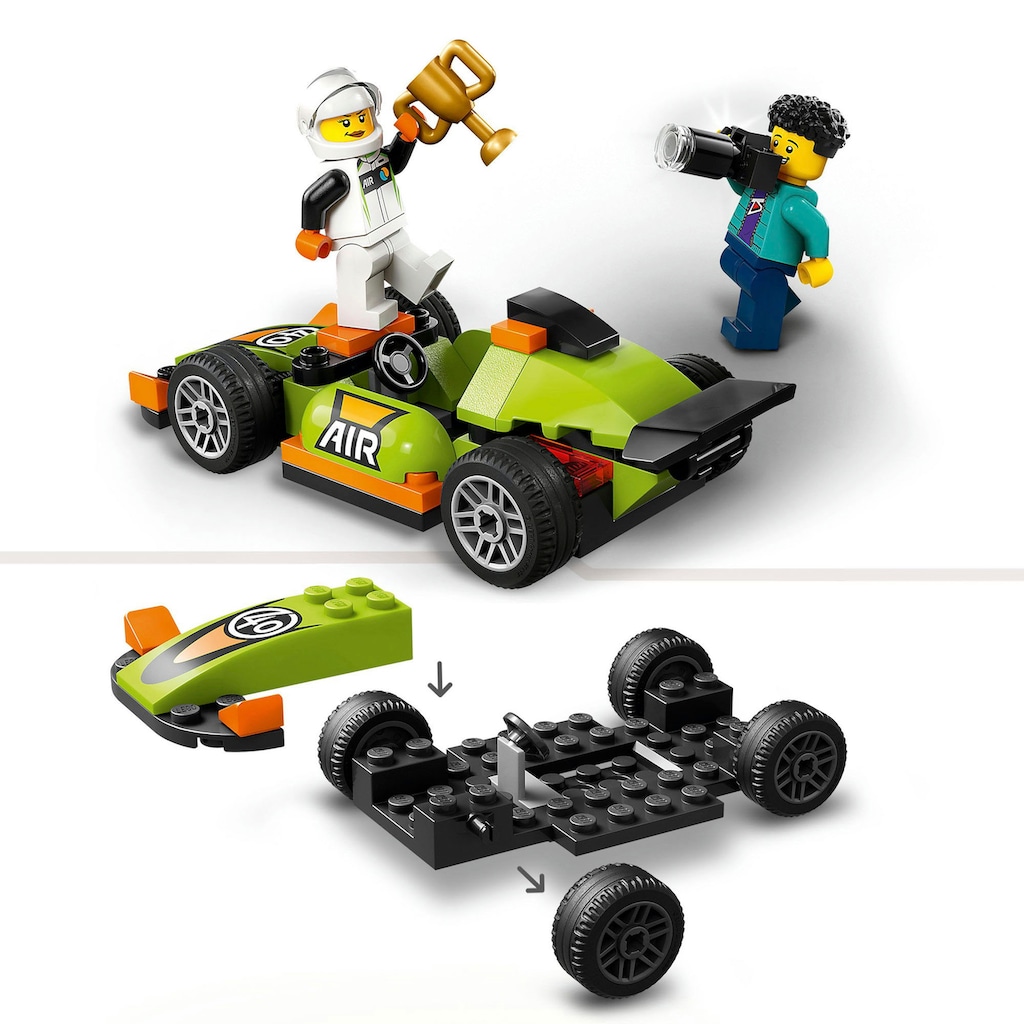 LEGO® Konstruktionsspielsteine »Rennwagen (60399), LEGO City«, (56 St.), Made in Europe