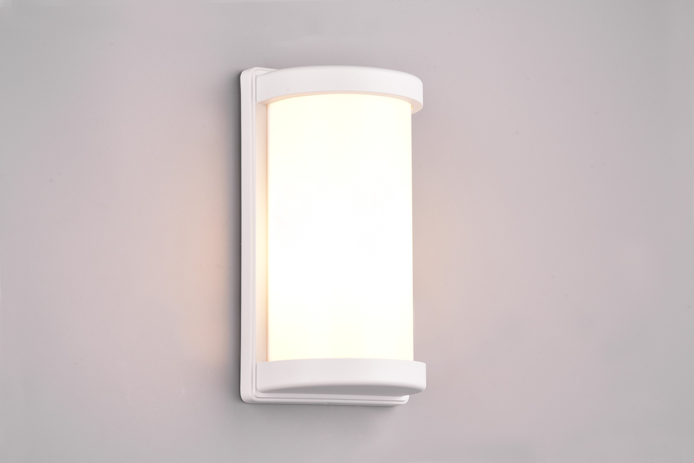REALITY Leuchten Außen-Wandleuchte »PUELO, Outdoor Wandlampe Hauswand Fassade Garten, exkl 1x E27 max 10W«, 1 flammig, Leuchtmittel E27 | Leuchtmittel wechselbar, halbrunde Aussen Wandlampe aus Aluminium, IP44, Höhe 26cm Breite 14 cm
