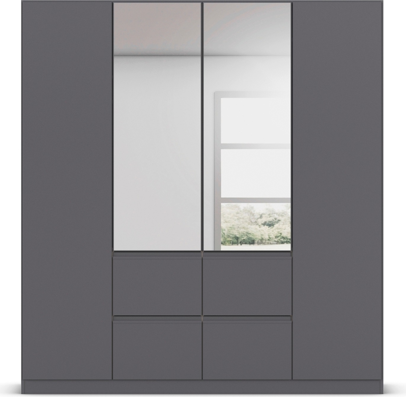 rauch Drehtürenschrank »Kleiderschrank Schrank Garderobe Wäscheschrank BRISTOL in 2 Breiten«, grifflose Front mit Push-to-Open Funktion in 2 Breiten MADE IN GERMANY