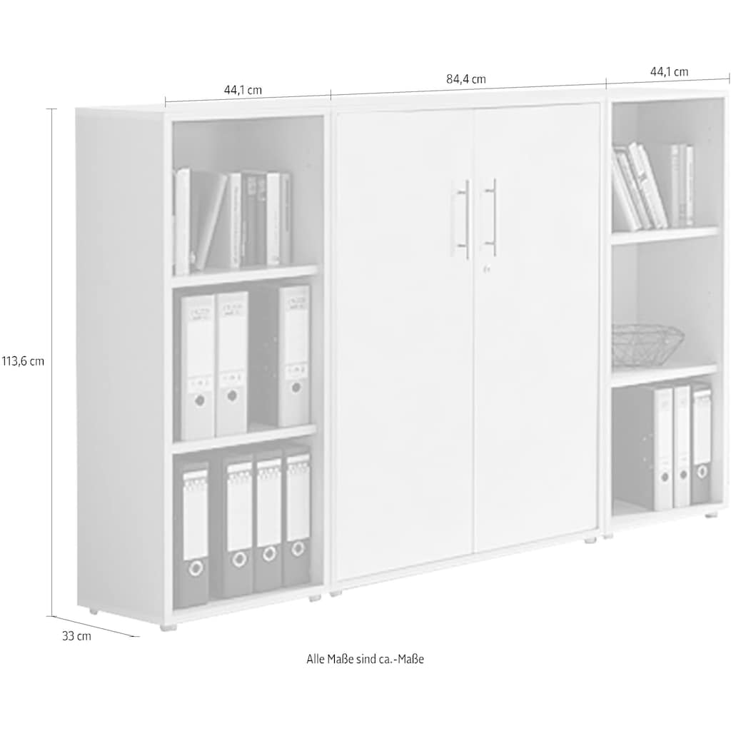 BMG Möbel Büro-Set »TABOR 2 niedrig«, (Set, 2 tlg.)