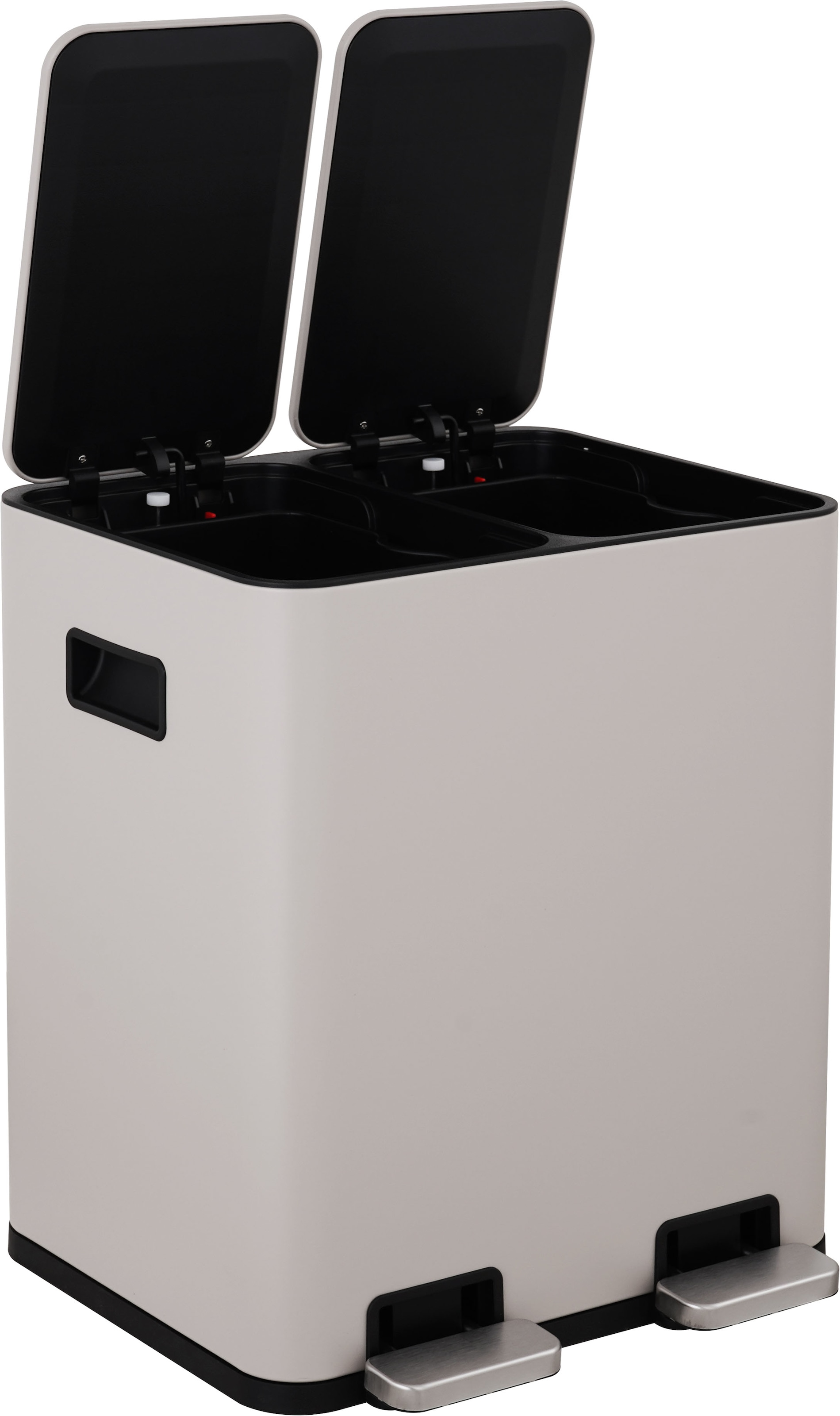 OTTO home Mülleimer »Garrin, Soft Close, m. 2 Fächern, Fassungsvermögen 2x15 L bzw. 2x30 L« 2 Behälter Mülltrennsystem mit 2 separaten Innenbehältern und Fußtrittpedalen