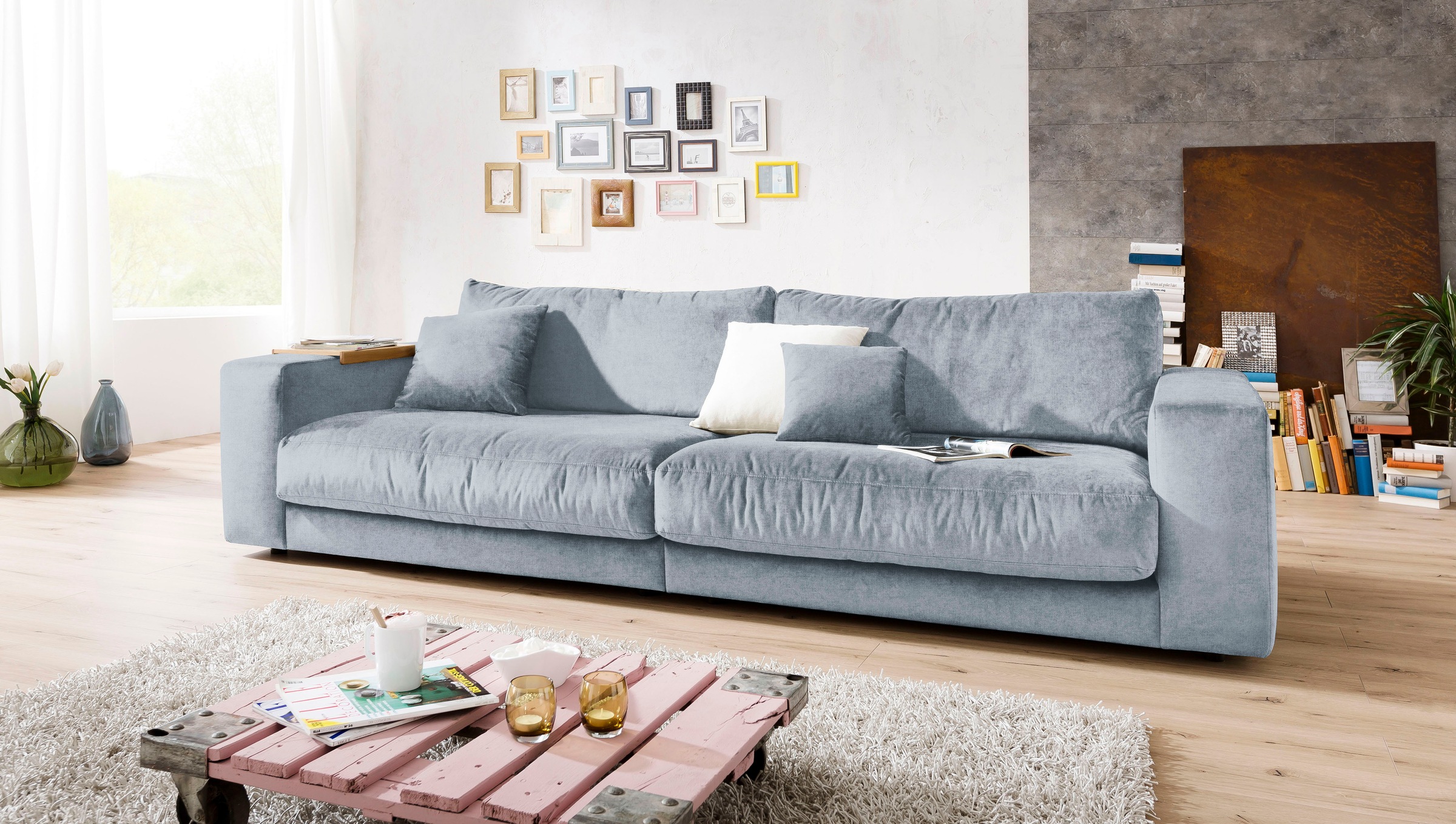 3C Candy Big-Sofa "Enisa II", incl. 1 Flatterkissen, Wahlweise mit Flecken- günstig online kaufen