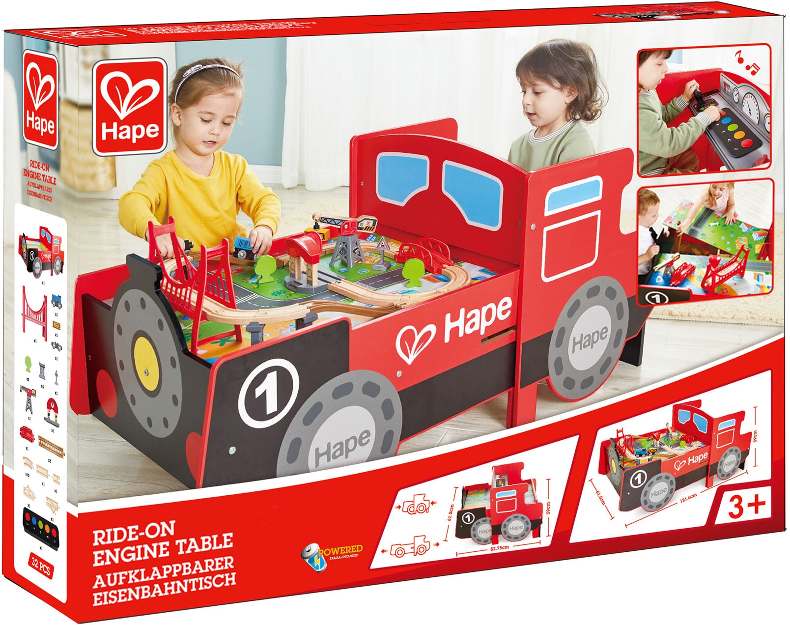 Hape Spieltisch »Aufklappbarer Eisenbahntisch«, mit lustigen Licht- und Soundeffekten