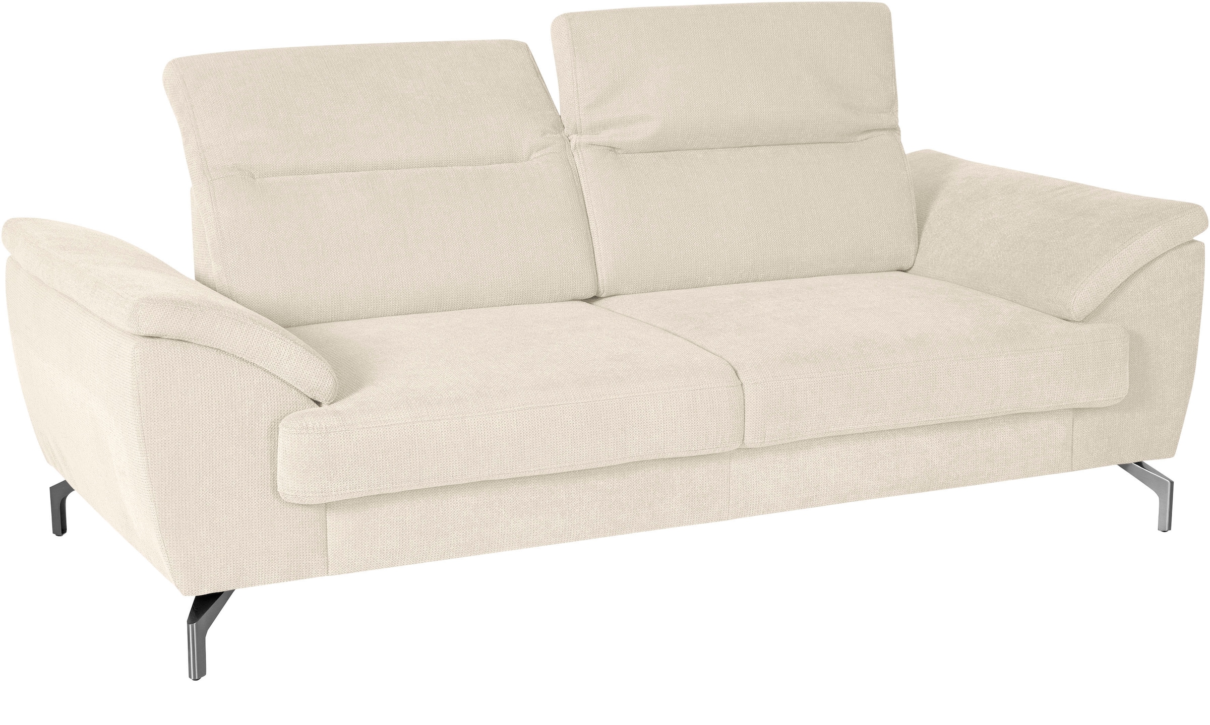 sit&more 2,5-Sitzer »Percy«, 15 cm Fußhöhe, Sitztiefenverstellung, wahlweise Kopfteilverstellung