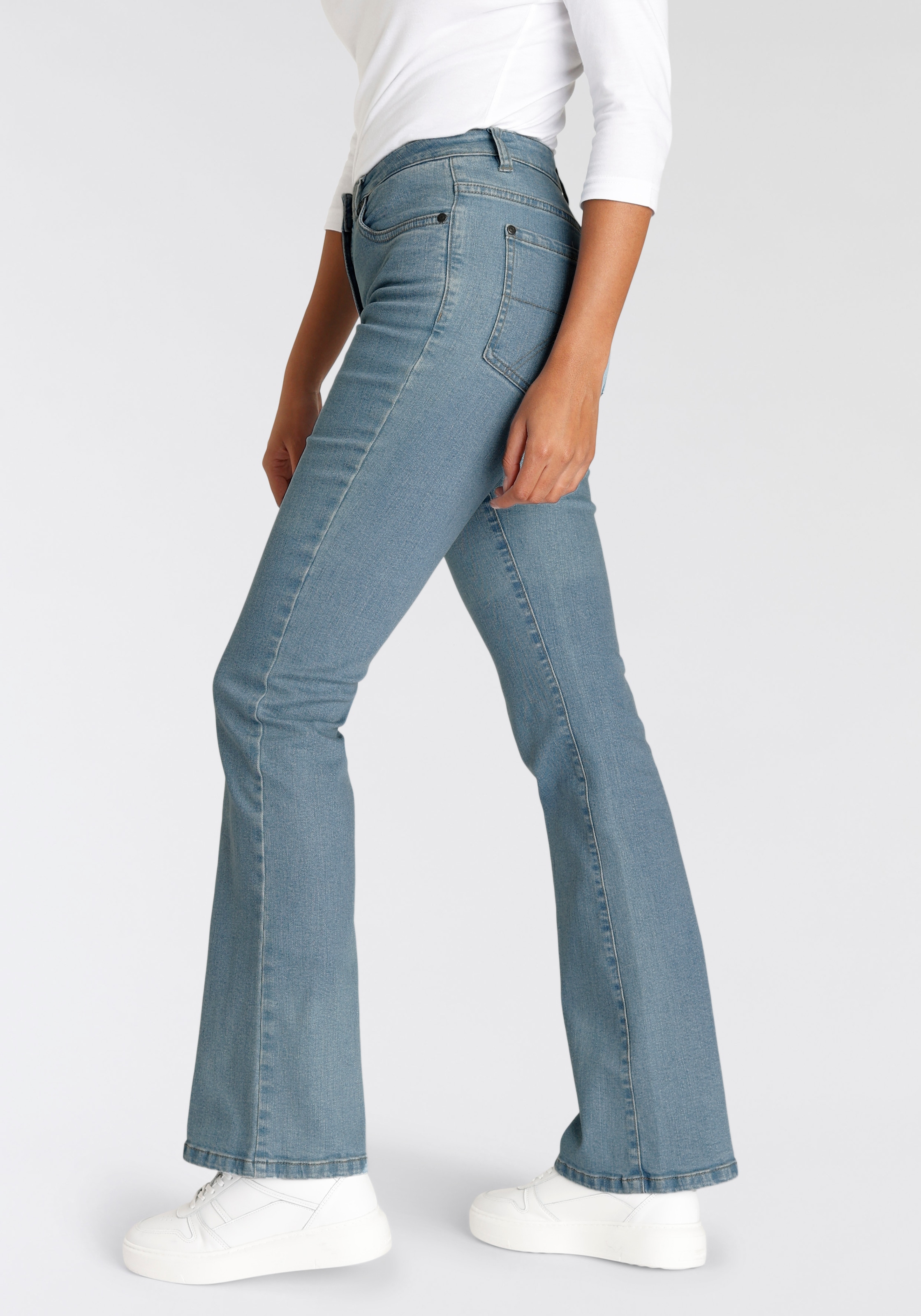 Arizona Bootcut-Jeans, hohe Leibhöhe