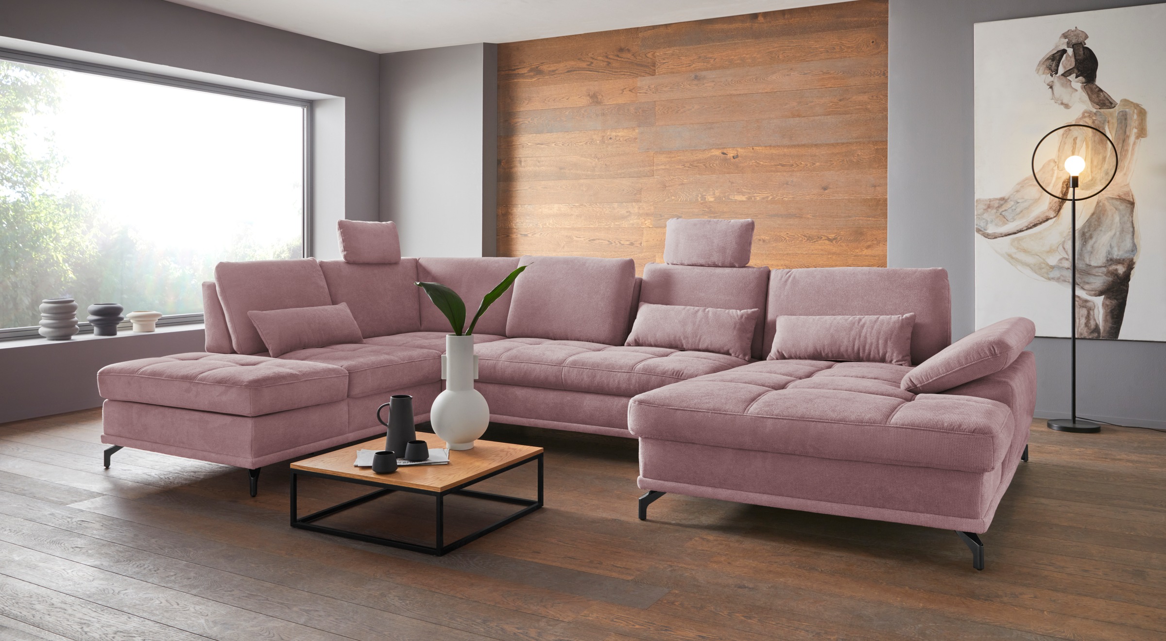 OTTO home Wohnlandschaft »Costello U-Form, B: 363 cm mit Sitztiefen-, Armte günstig online kaufen