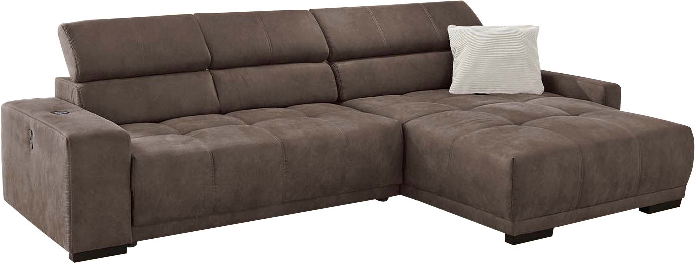 Jockenhöfer Gruppe Ecksofa »Le Mans L-Form mit elektromotorischer Sitztiefe günstig online kaufen