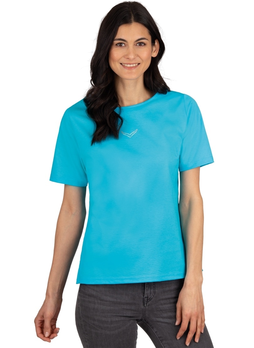 Trigema T-Shirt »TRIGEMA T-Shirt mit Baumwolle DELUXE online Kristallsteinen« bestellen