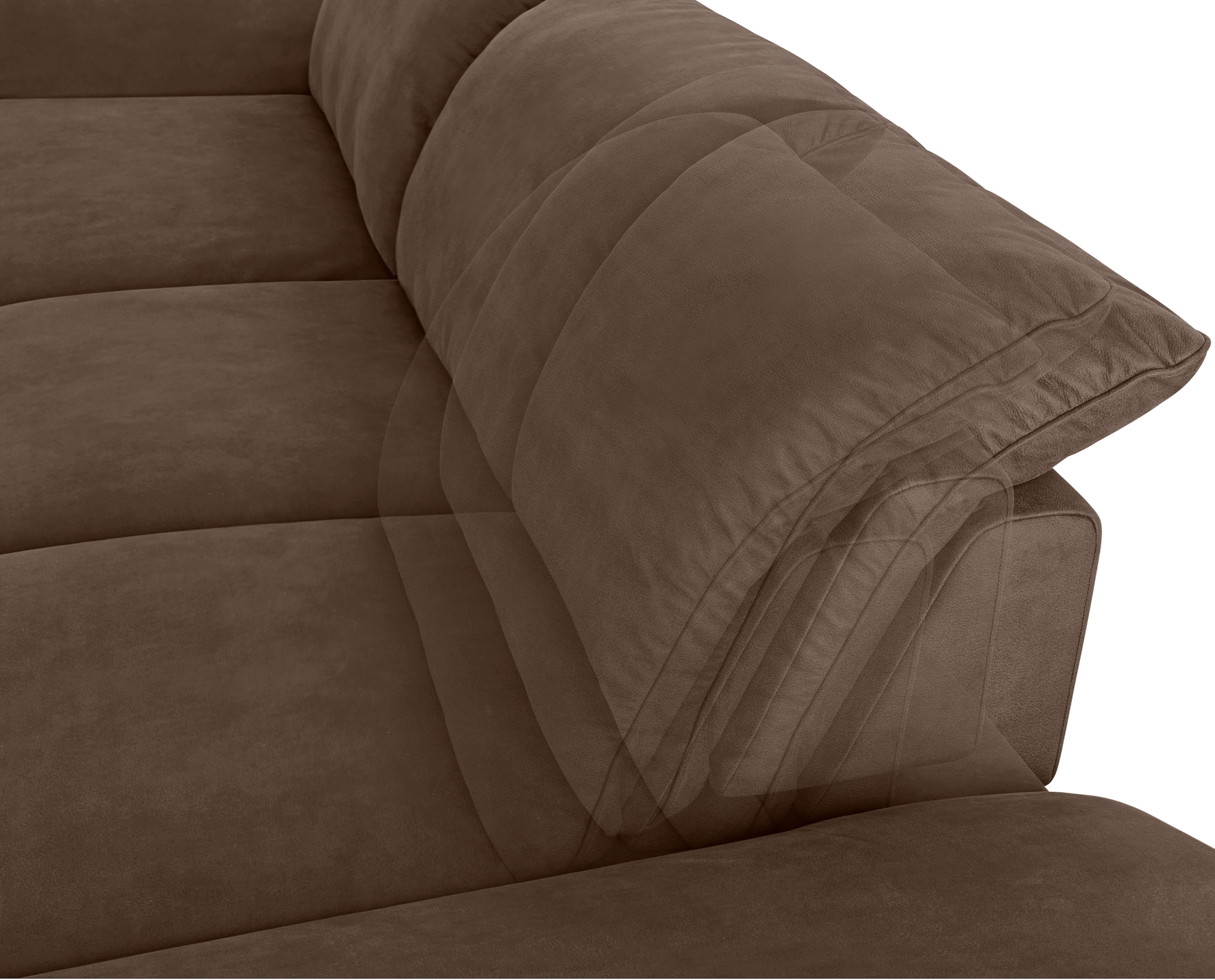 W.SCHILLIG Ecksofa »enjoy&MORE, Designsofa, bequem, zeitlos und elegant, L-Form«, mit Sitztiefenverstellung, Füße Chrom glänzend, Breite 340 cm