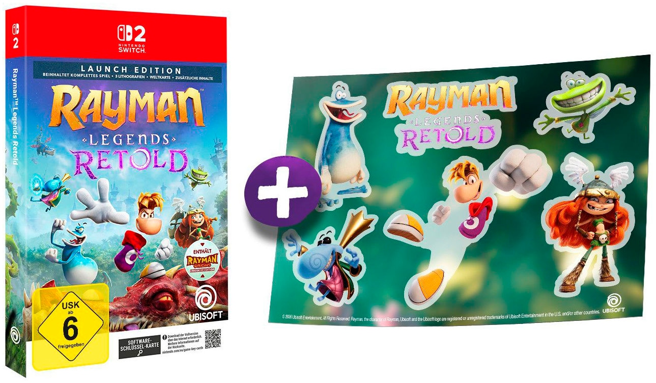Nintendo Switch 2 Konsolen-Set »Switch 2 + Rayman Legends Retold – Launch Edition (Softwarekarte)« 256 GB