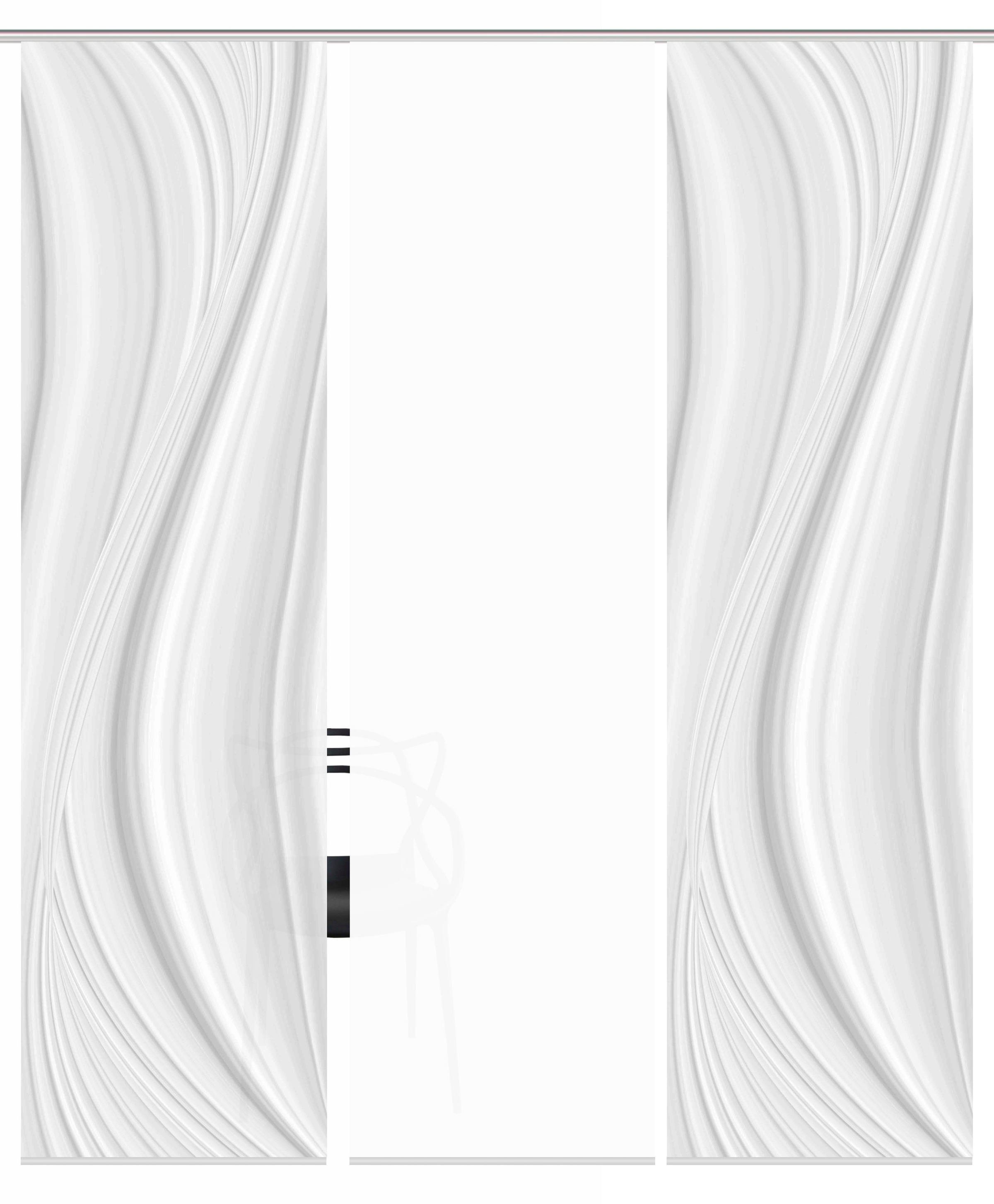 HOME WOHNIDEEN Schiebegardine »LAURINA 3er SET« Paneelwagen 3 Stk. tlg. Sch günstig online kaufen