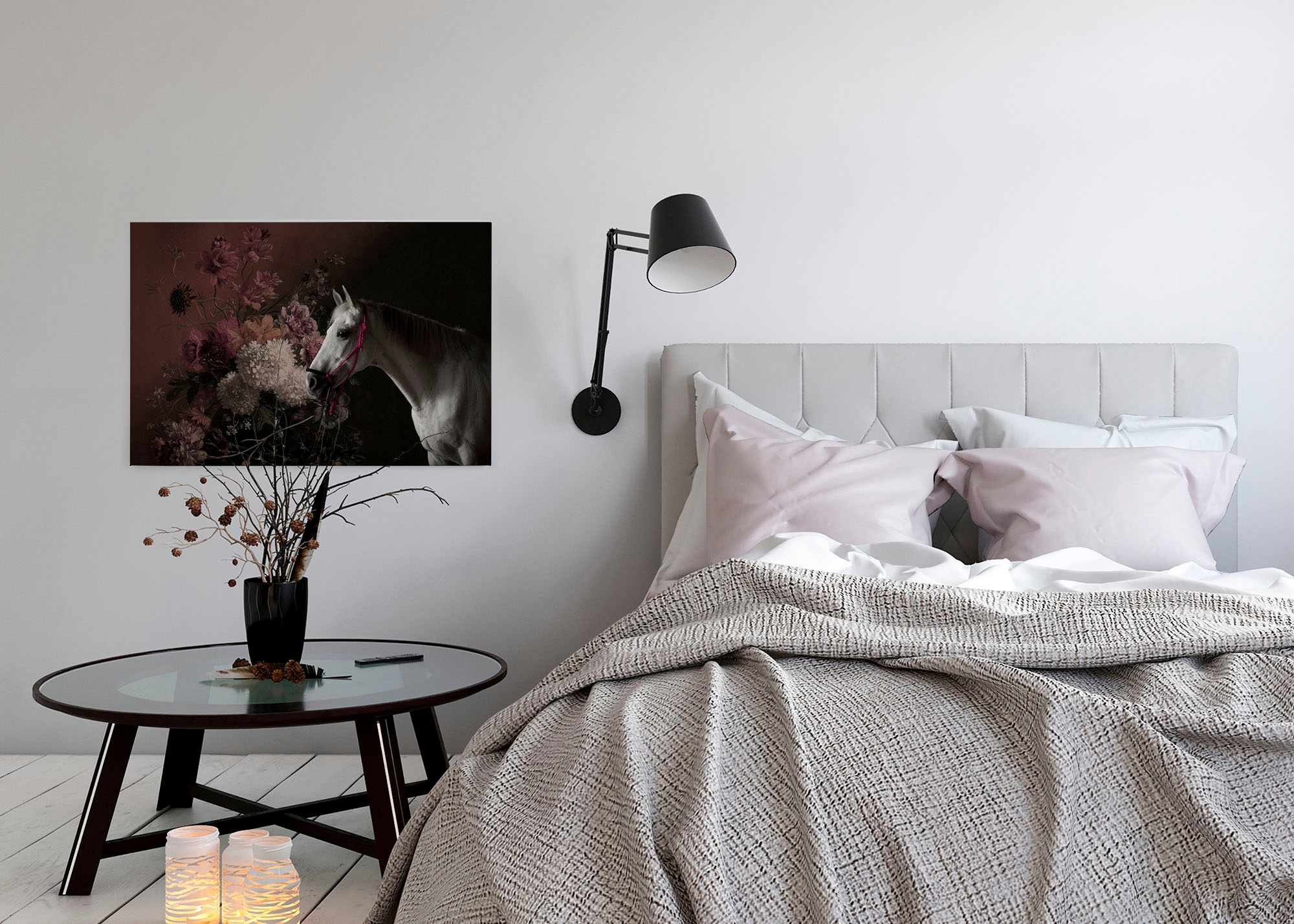 A.S. Création Leinwandbild »horses« Kunst | Tiere 1 Stk. tlg. Keilrahmen Bild Blumen Floral Pferd Leinwand-Bild Wohnzimmer modern