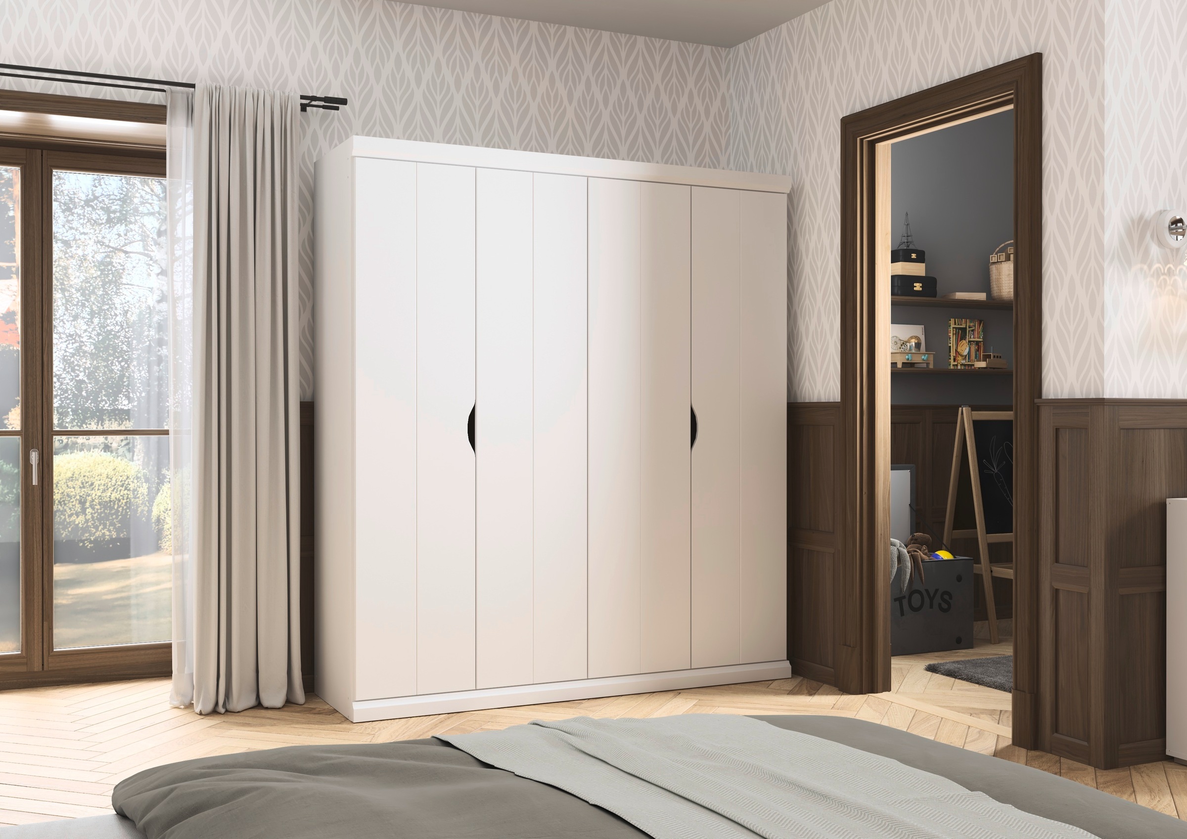 rauch Kleiderschrank »Marlene«, (in 3 verschiedenen Ausstattungen BASIC/CLASSIC/PREMIUM), in 3 Breiten 91/136/181 cm im Landhaus-Stil MADE IN GERMANY