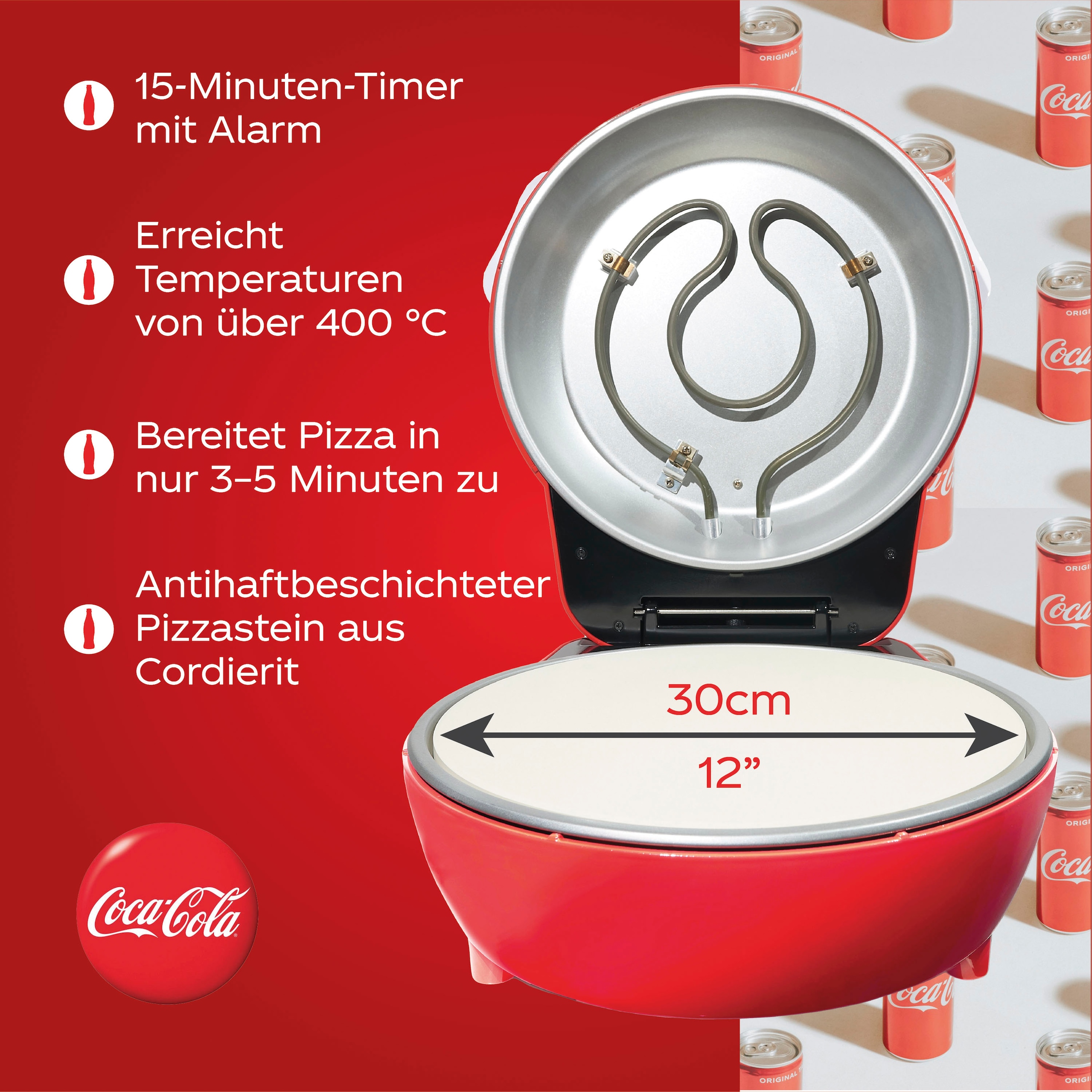 COCA COLA Pizzaofen »SPM-800CC«