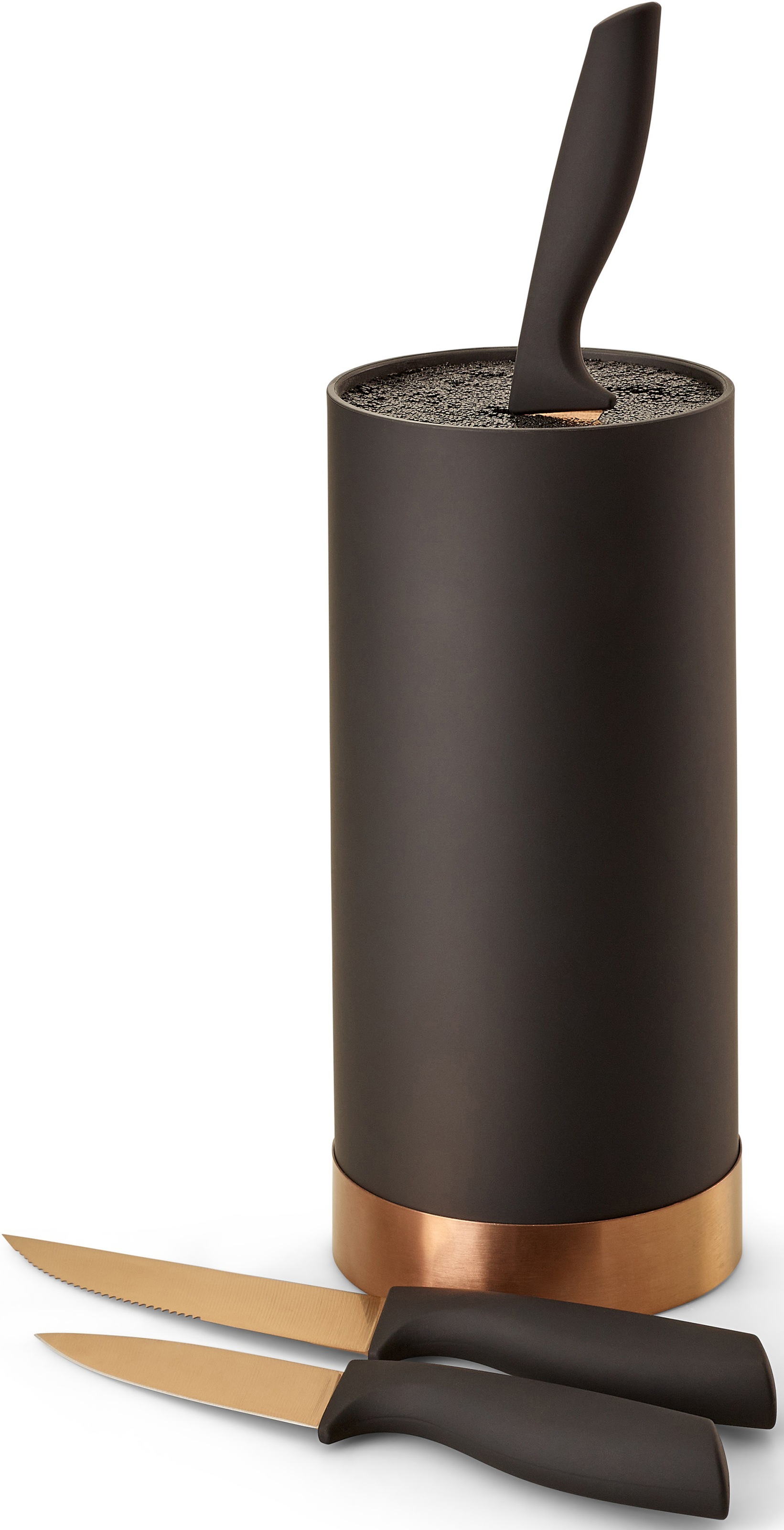 ECHTWERK Messerblock, 4 tlg., Messer Set 4tlg mit Borsteneinsatz 11 cm x 22 günstig online kaufen