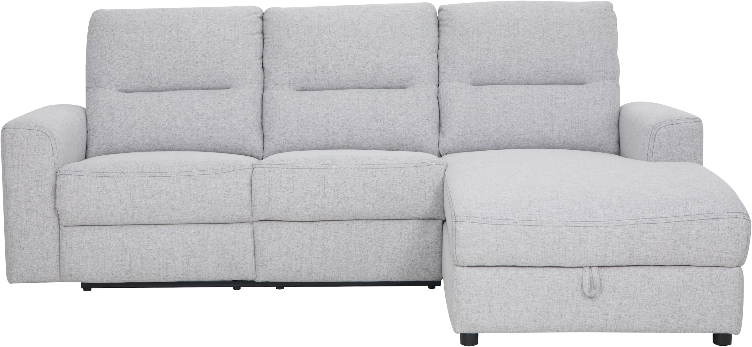 Home affaire Ecksofa »VENOIR, L-Form, 250 cm, manuelle u. elektrische Funktion (m. USB A/C)«, Stauraum unter der Recamiere, 2. Staufach, Federkern