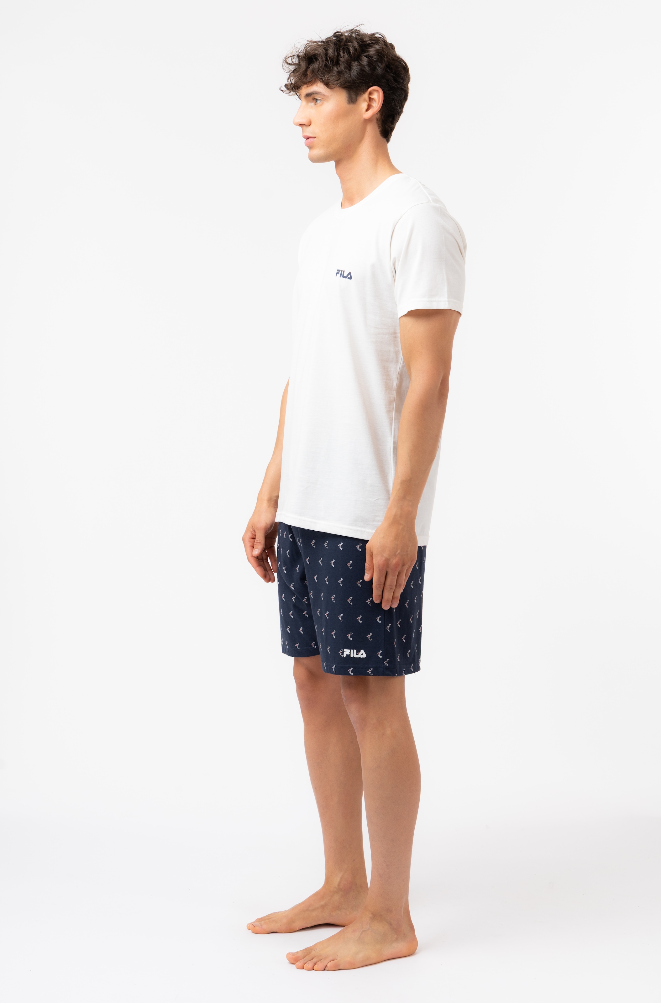 Fila Shorty 2 mit Rundhalsausschnitt, Kurzarm, Cotton