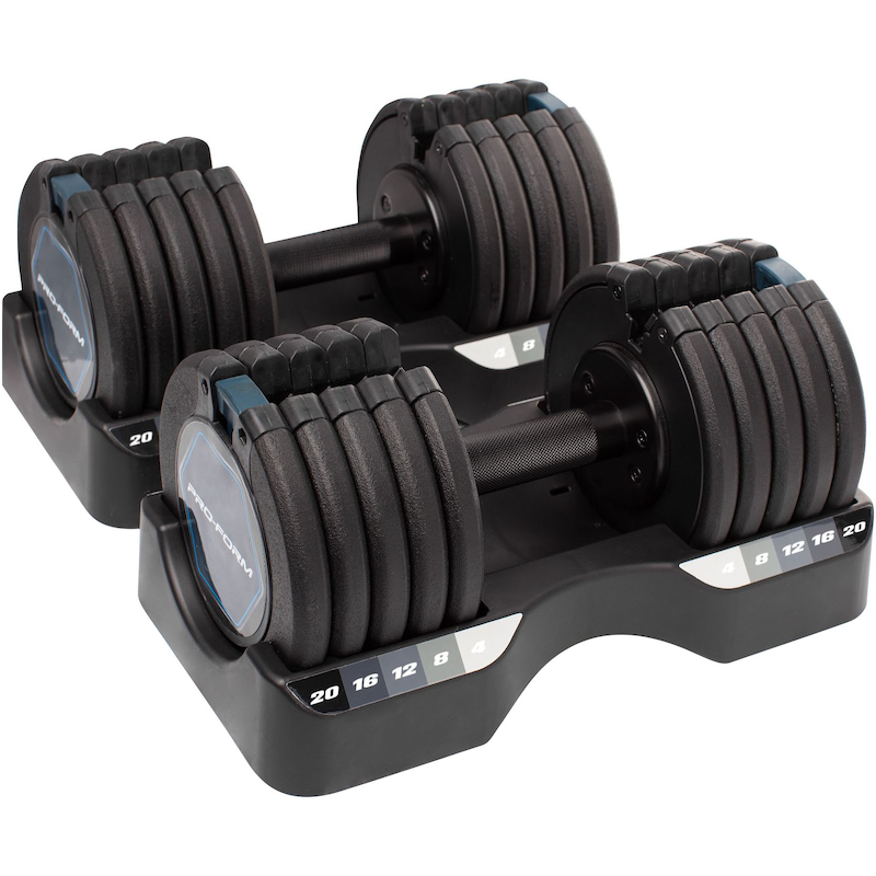 PRO FORM Hantel-Set »ProForm Hanteln mit einstellbarer Last (2 x 20 kg)« 40 kg Schwarz