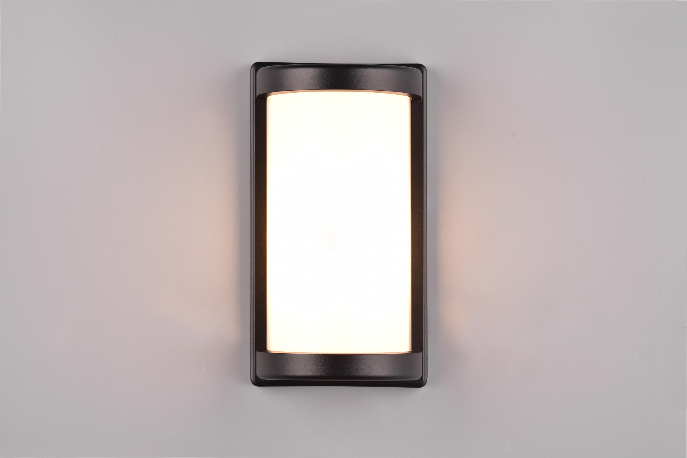 REALITY Leuchten Außen-Wandleuchte »PUELO, Outdoor Wandlampe Hauswand Fassade Garten, exkl 1x E27 max 10W«, 1 flammig, Leuchtmittel E27 | Leuchtmittel wechselbar, halbrunde Aussen Wandlampe aus Aluminium, IP44, Höhe 26cm Breite 14 cm