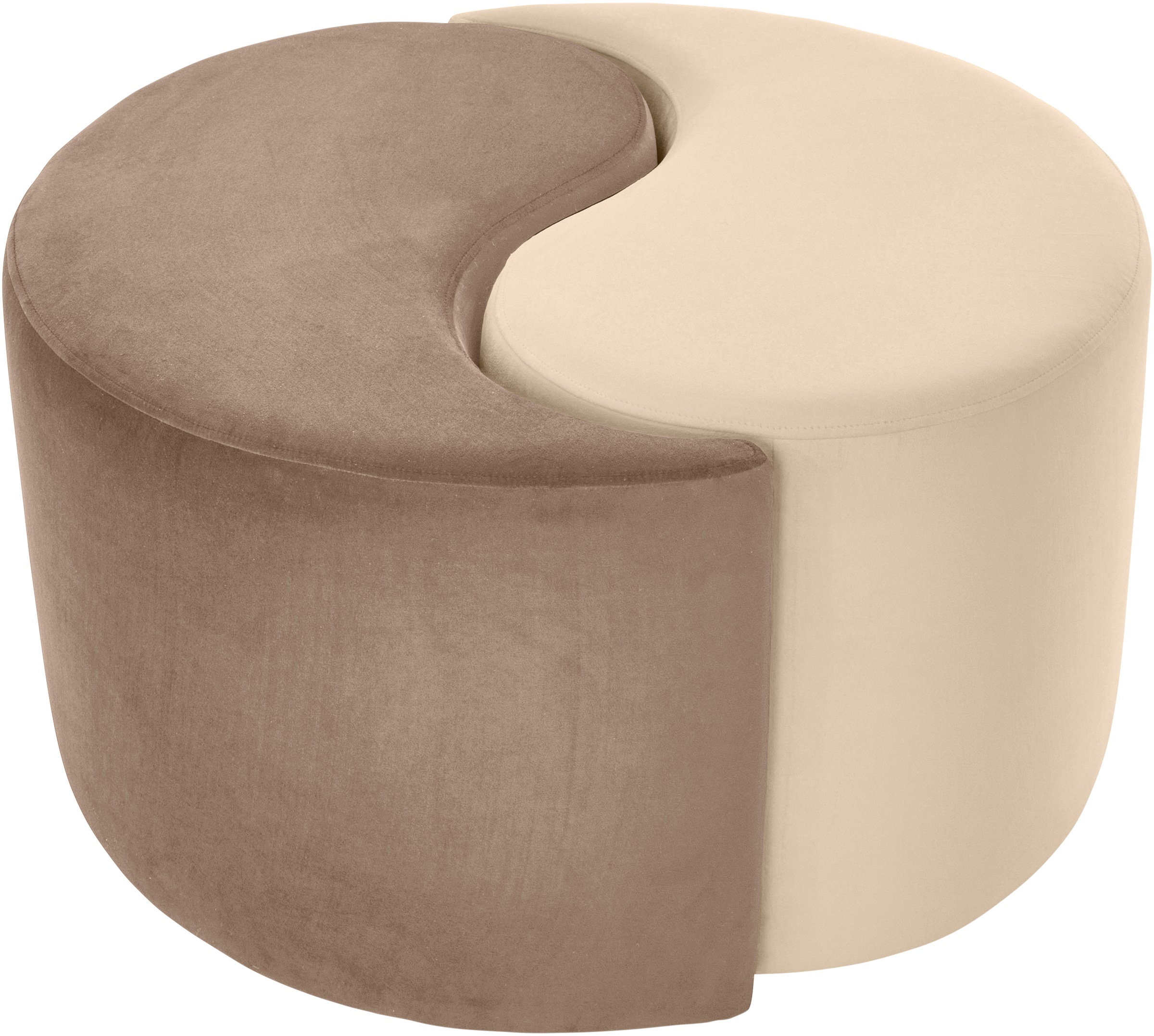 Home affaire Polsterhocker »Yin&Yang Durchmesser 82cm«, 2teilig, einzeln stellbar oder Yin-Yang-Optik