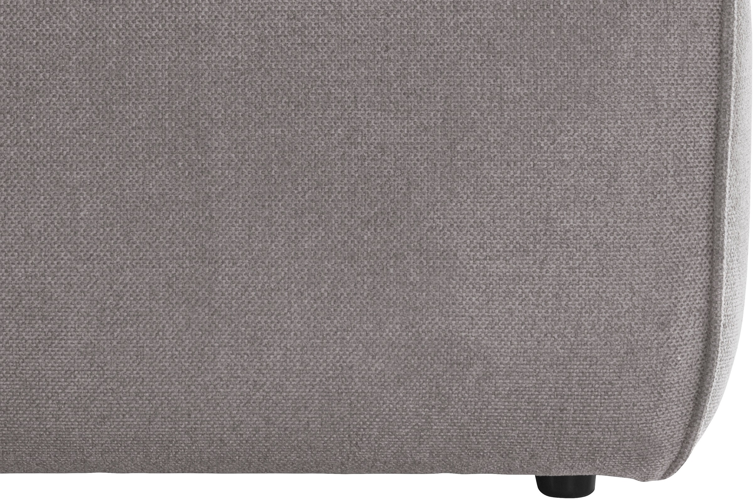 andas Ecksofa »Noord mit Kedernaht, Breite 227 cm«, Cord, Struktur, Webstoff, mit Wellenunterfederung, Massivholzrahmen