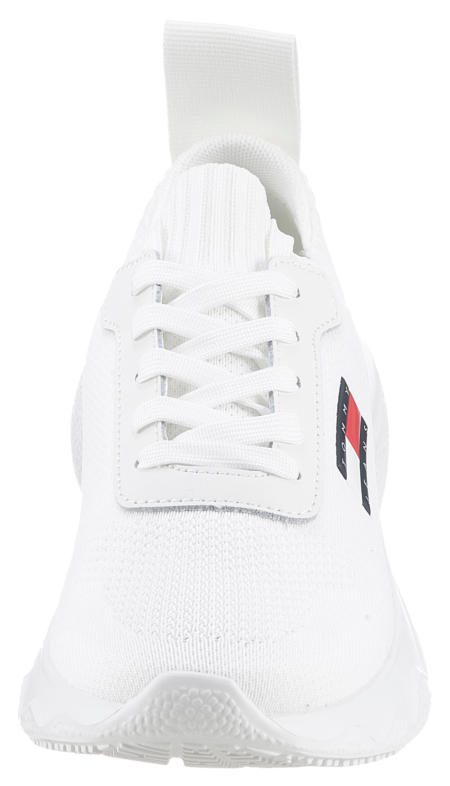 Tommy Jeans Slip-On Sneaker »TJW KNIT RUNNER«, Freizeitschuh, Halbschuh, Schlupfschuh mit seitlicher Logoflagge