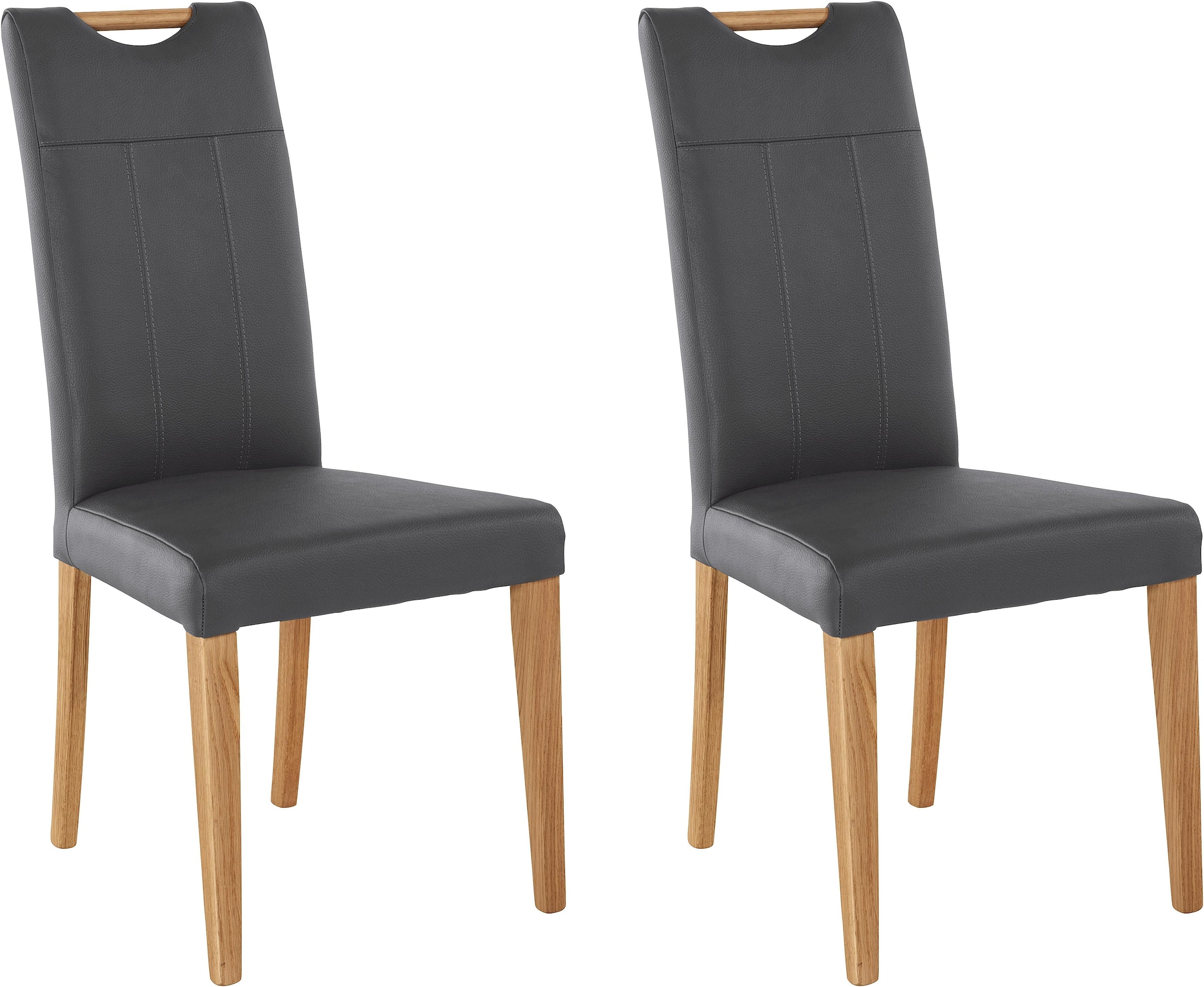Home affaire Esszimmerstuhl »Roberta« (Set) 2 Stk. Echtleder mit Bezug aus günstig online kaufen
