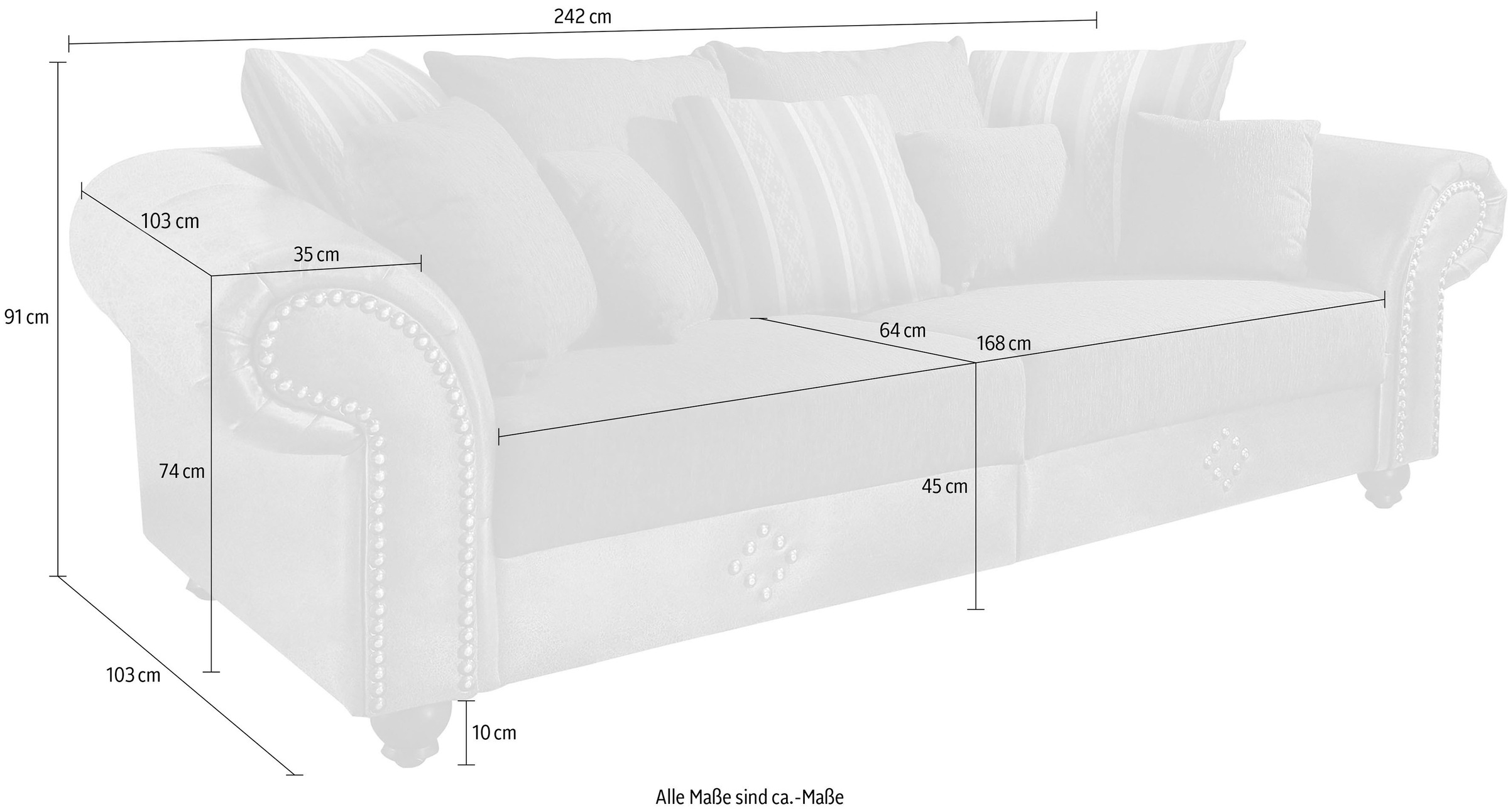 Home affaire Big-Sofa »King George« günstig online kaufen