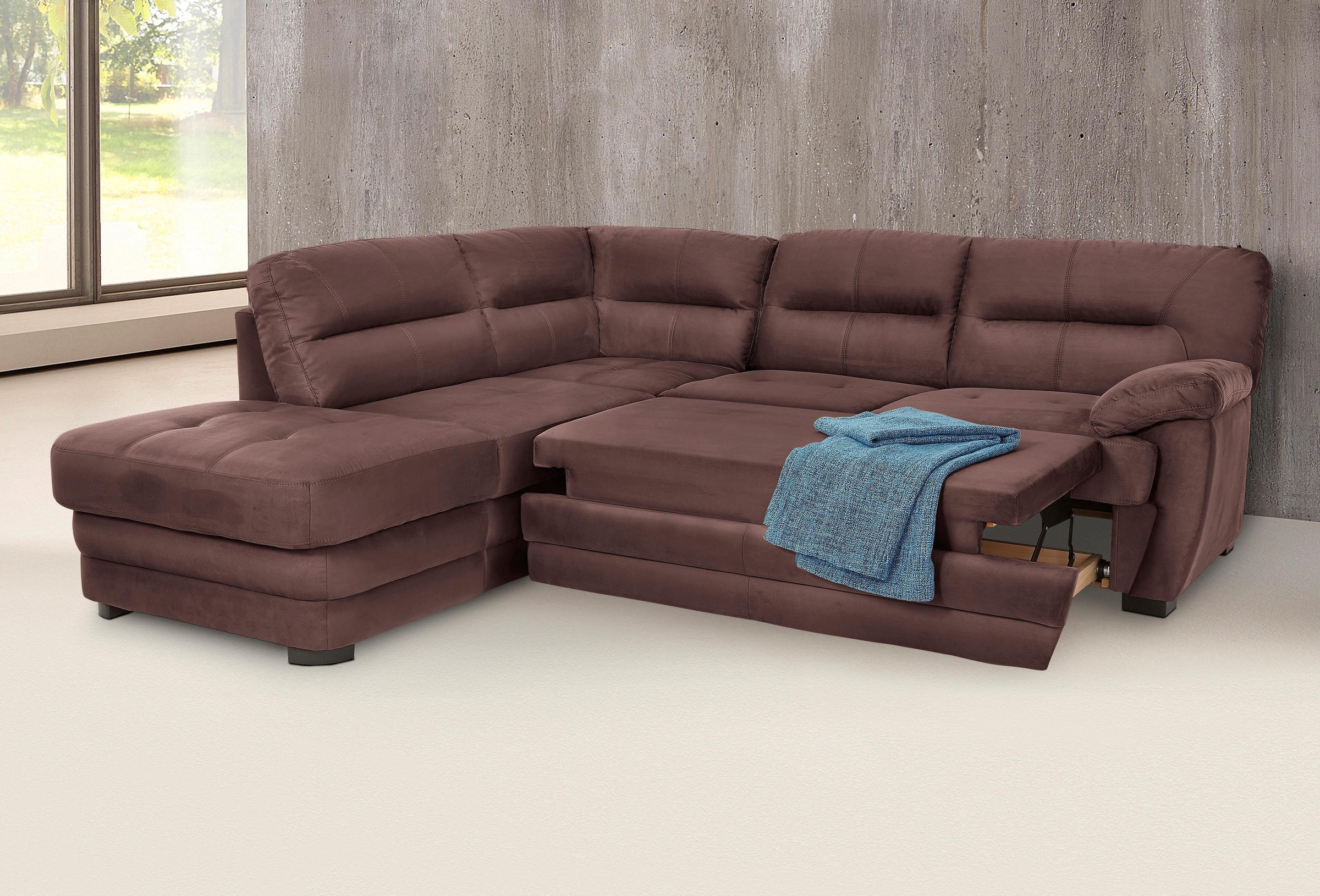 COTTA Ecksofa "Royale L-Form" wahlweise mit Bettfunktion günstig online kaufen