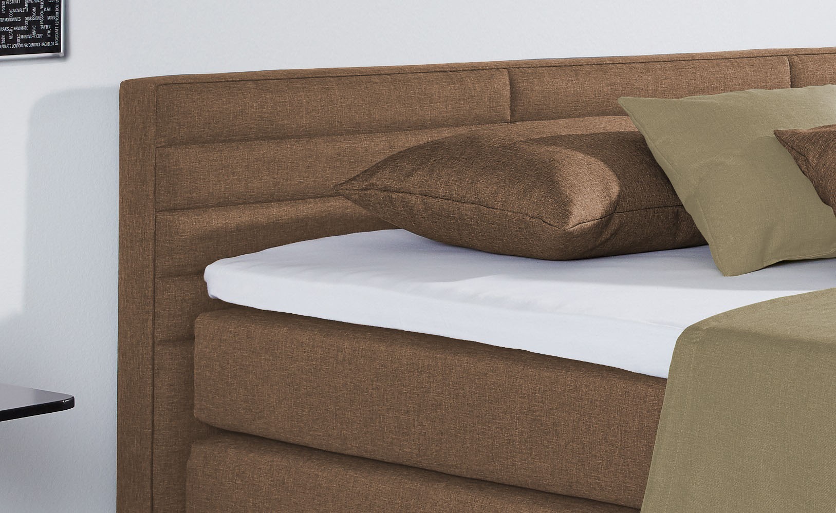 hapo Boxspringbett »ATLANTA mit niedrigem Kopfteil« Topper separat erhältlich!,  erhältlich in verschiedenen Breiten, Farben & Matratzenarten