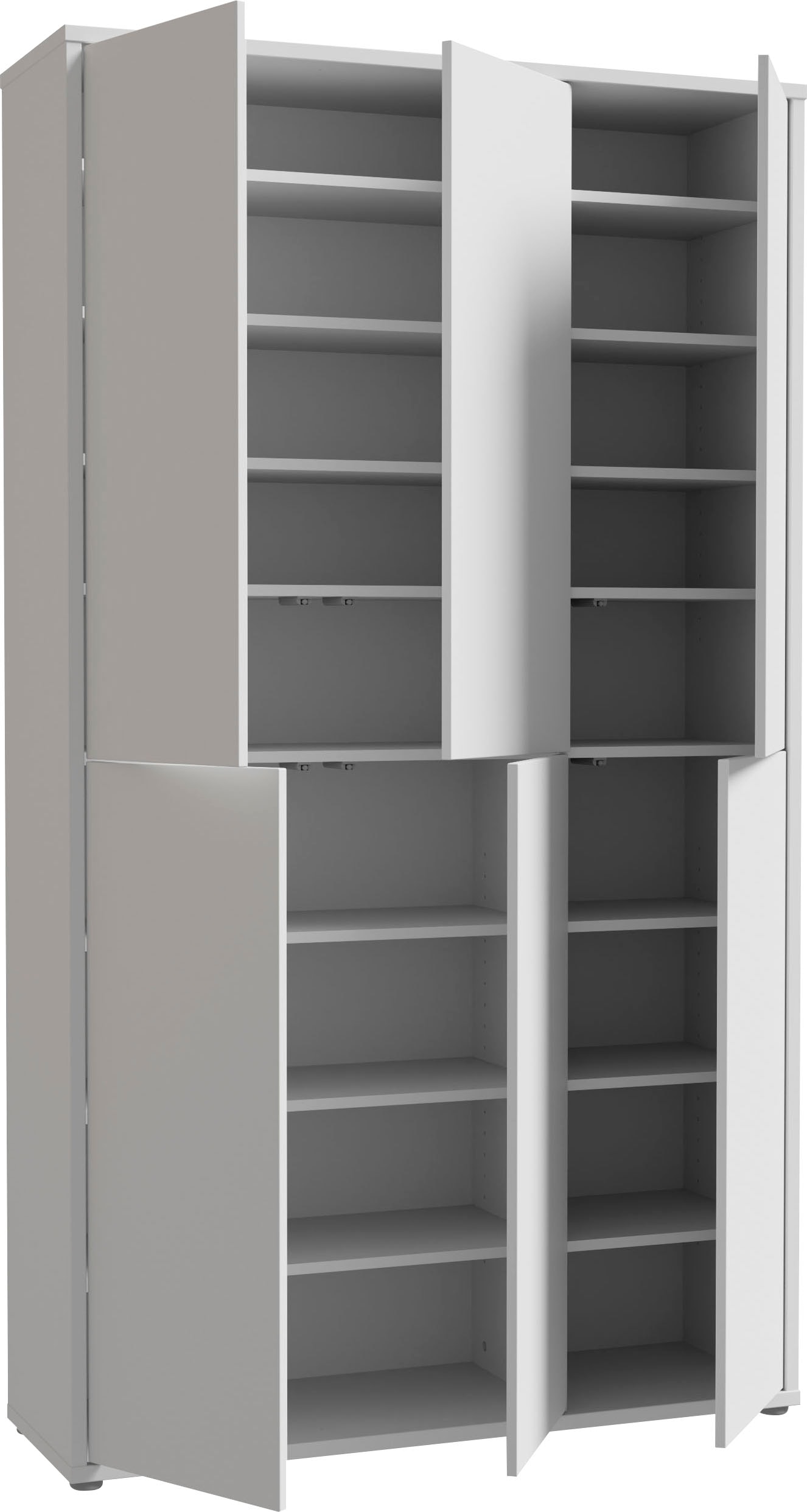 FORTE Schuhschrank »Alice Springs«, (B/H/T 109,2/191,9/34,9 cm), Stauraumschrank, Mehrzweckschrank, (B/H 109cm x 192cm), mit 16 Böden