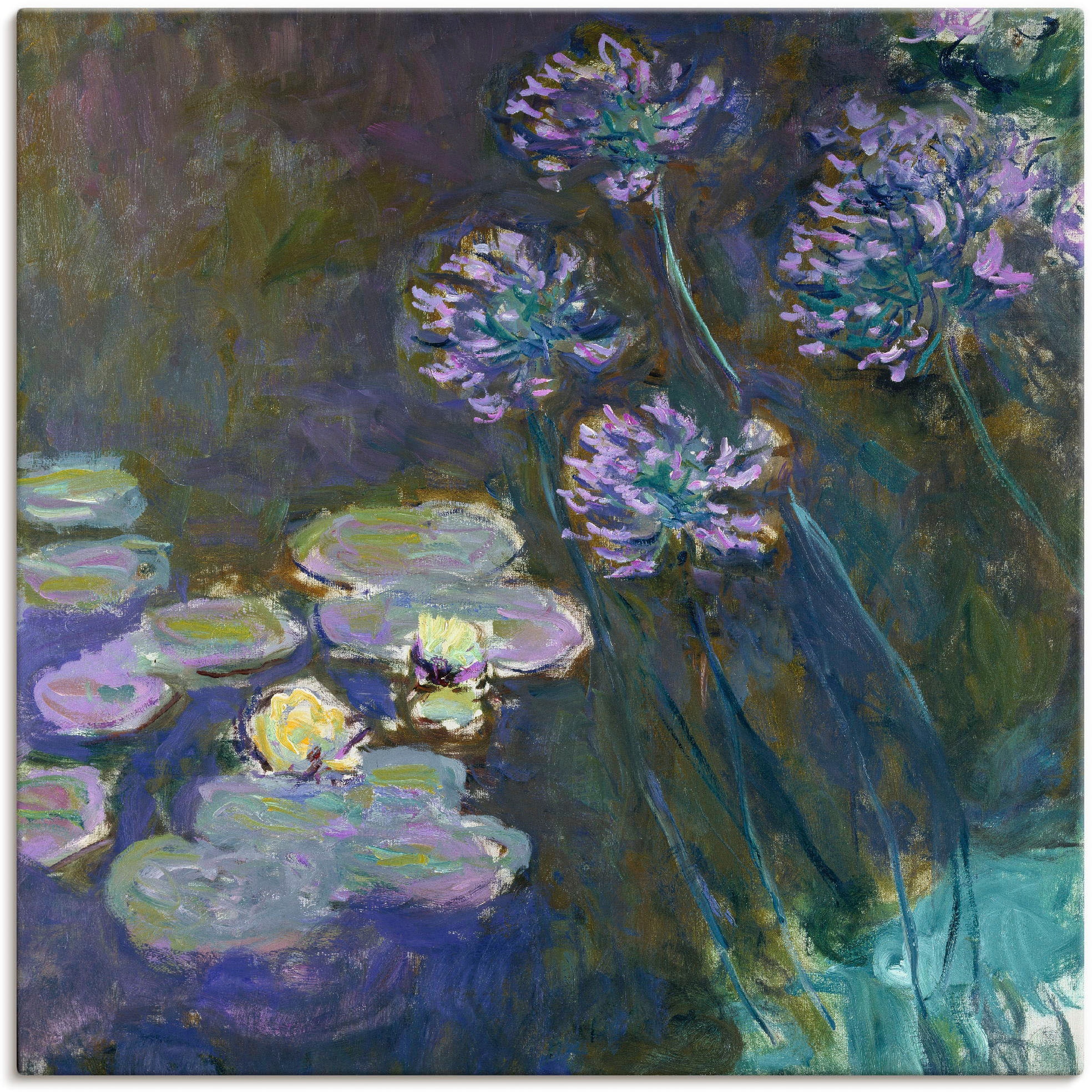 Artland Leinwandbild »Gelbe Seerosen und Agapanthes. 1914-17.«, Blumen, (1 günstig online kaufen