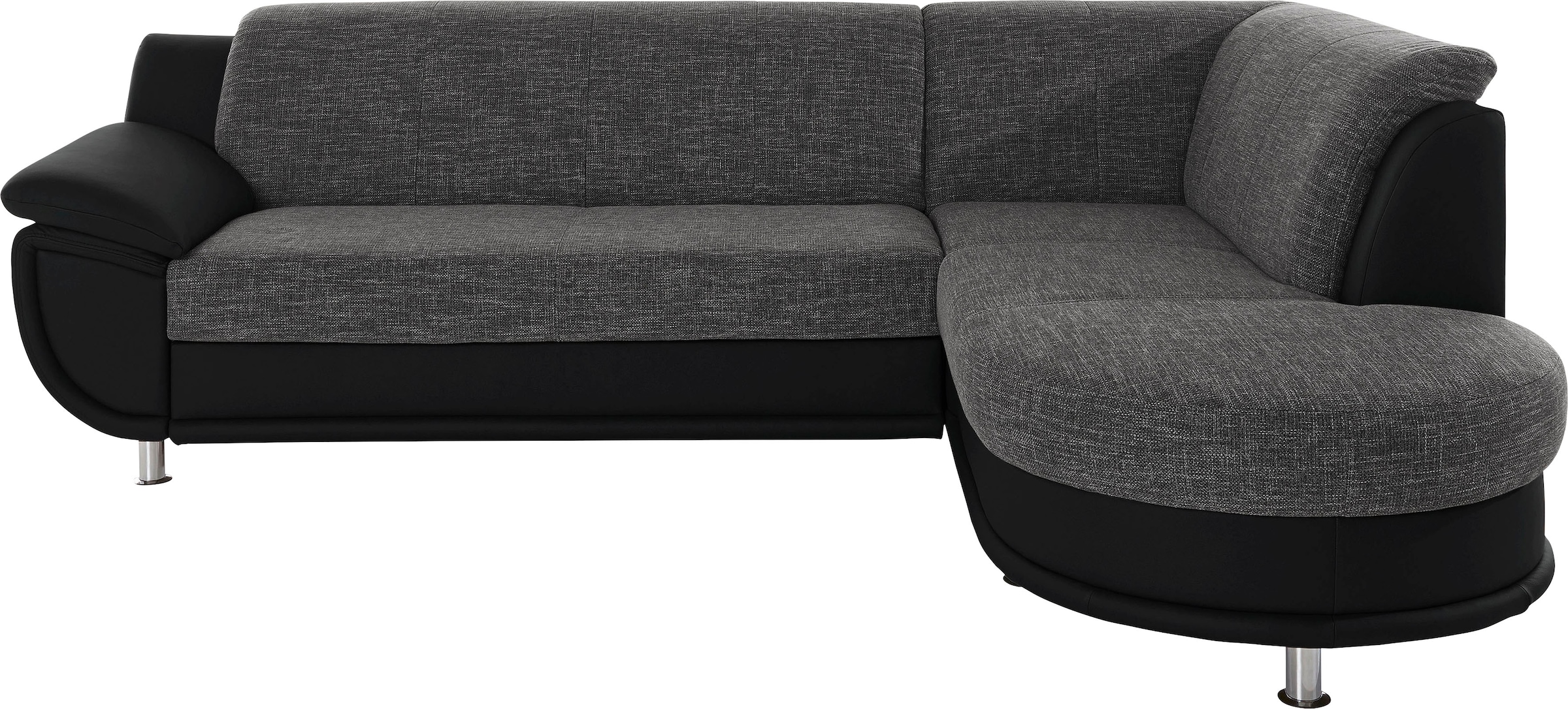TRENDMANUFAKTUR Ecksofa »Rondo 3, zeitlos und bequem, Materialmix, breite A günstig online kaufen