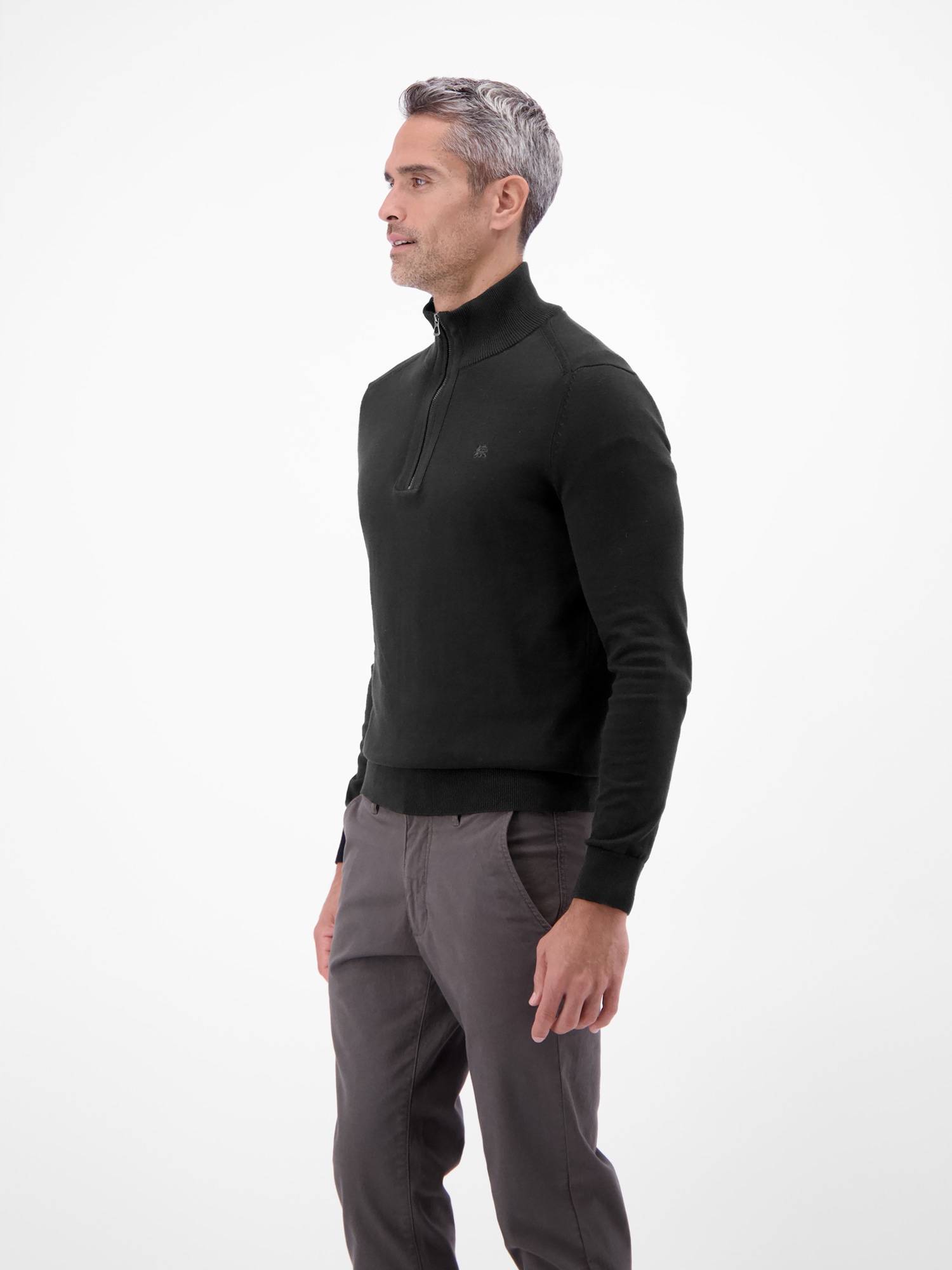 LERROS Troyer »Flachstrickpullover mit Troyerkragen«