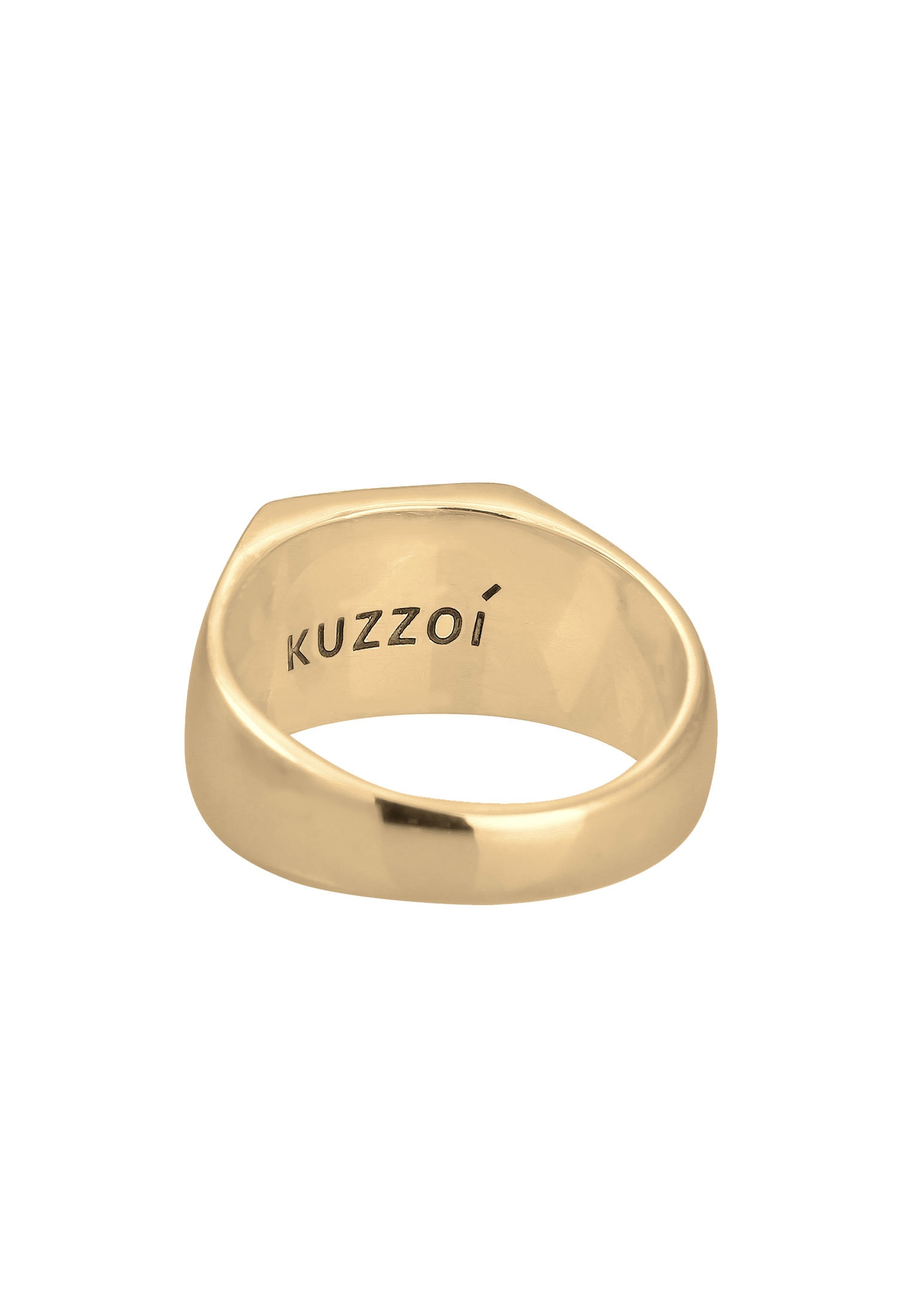 Kuzzoi Siegelring »Herren Siegelring Emaille Logo Basic 925 Silber«