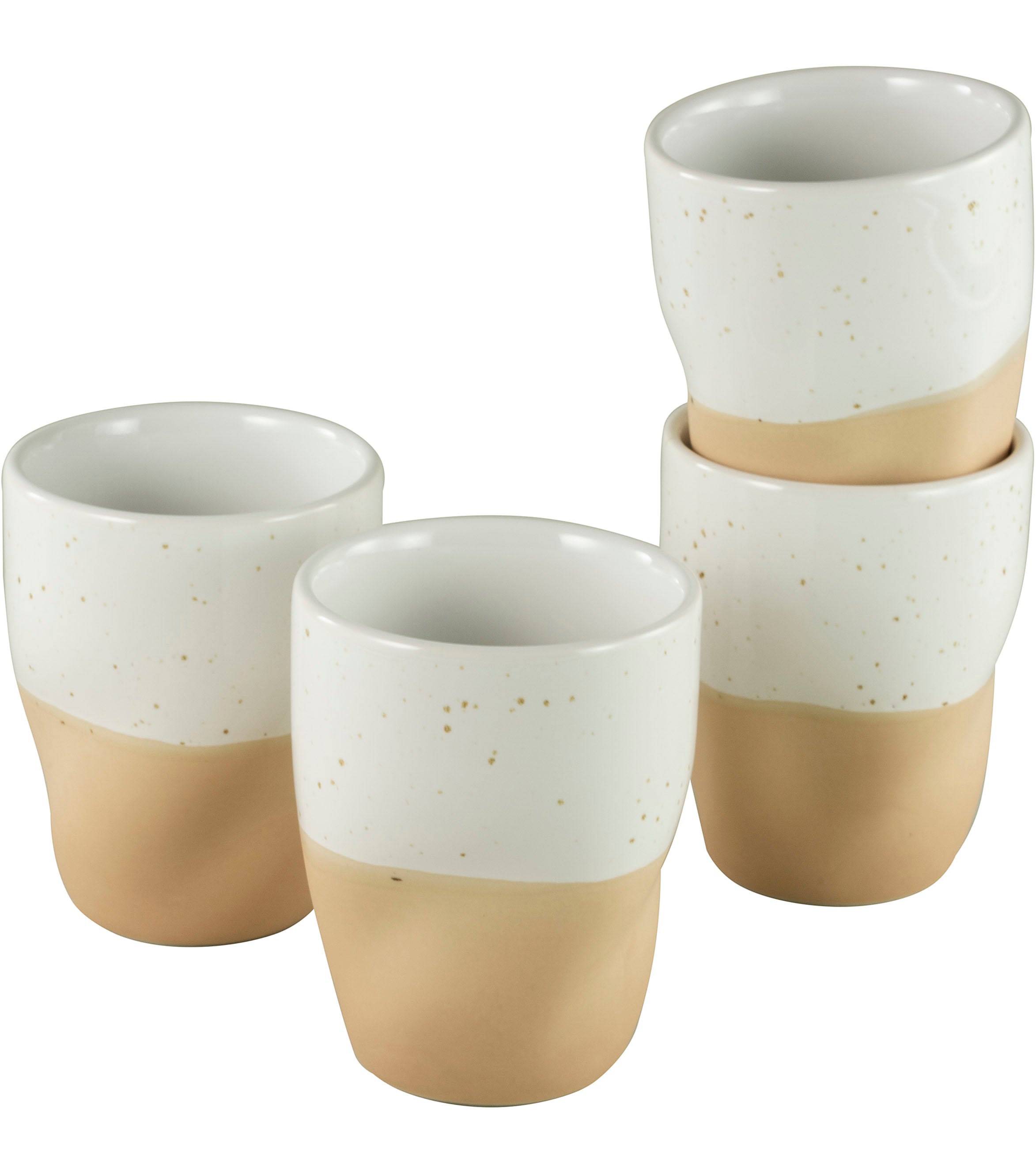 andas Becher »Kaffeebecher, modernes Geschirr-Set Bruddesta, 4er Set«, (Set, 4 tlg.), hohe Haltbarkeit, spülmaschinengeeignet & mikrowellengeeignet, 300 ml
