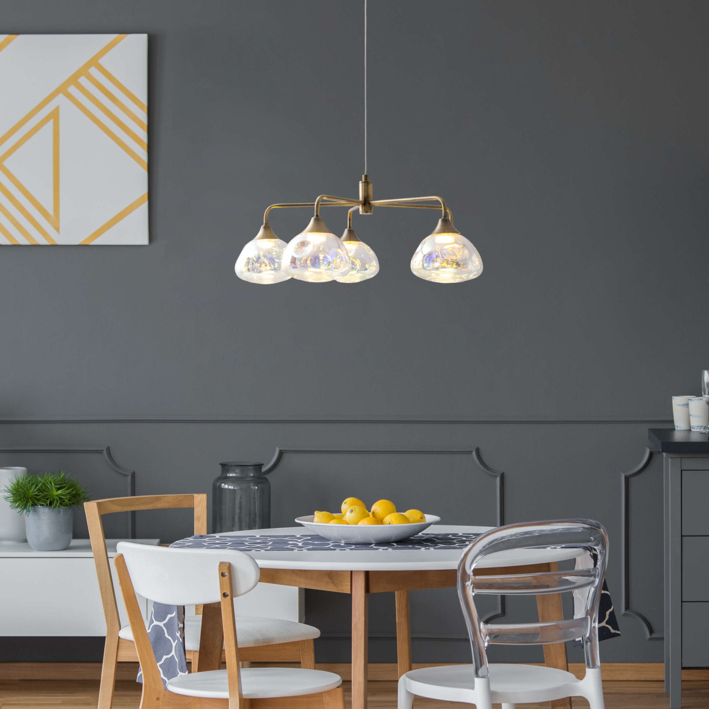 näve LED Pendelleuchte »Varna«, 5 flammig, Leuchtmittel LED-Modul   LED wec günstig online kaufen
