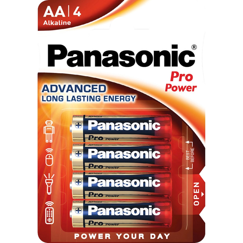 Panasonic Batterie »48er Pack Alkaline, Mignon, AA, LR06, 1.5V, Pro Power, Retail Blister«, (48 St.)