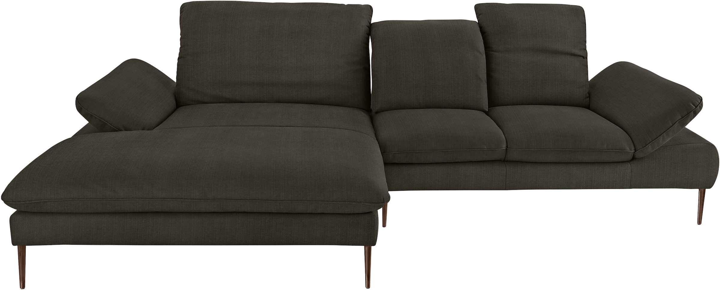 W.SCHILLIG Ecksofa »enjoy&MORE, Designsofa, bequem, zeitlos und elegant, L-Form«, Sitztiefenverstellung, Füße bronze pulverbeschichtet, Breite 310 cm