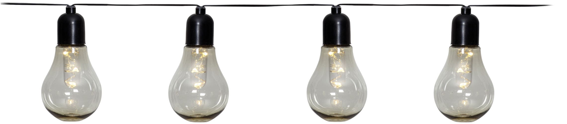 EGLO Lichterkette »LED Lichterkette Libisa, Balkon Deko, Kette mit Glühbirnen, IP44« 10 Stk.-flammig aus Kunststoff, 10 Leuchtmittel, 4,05m Kabel