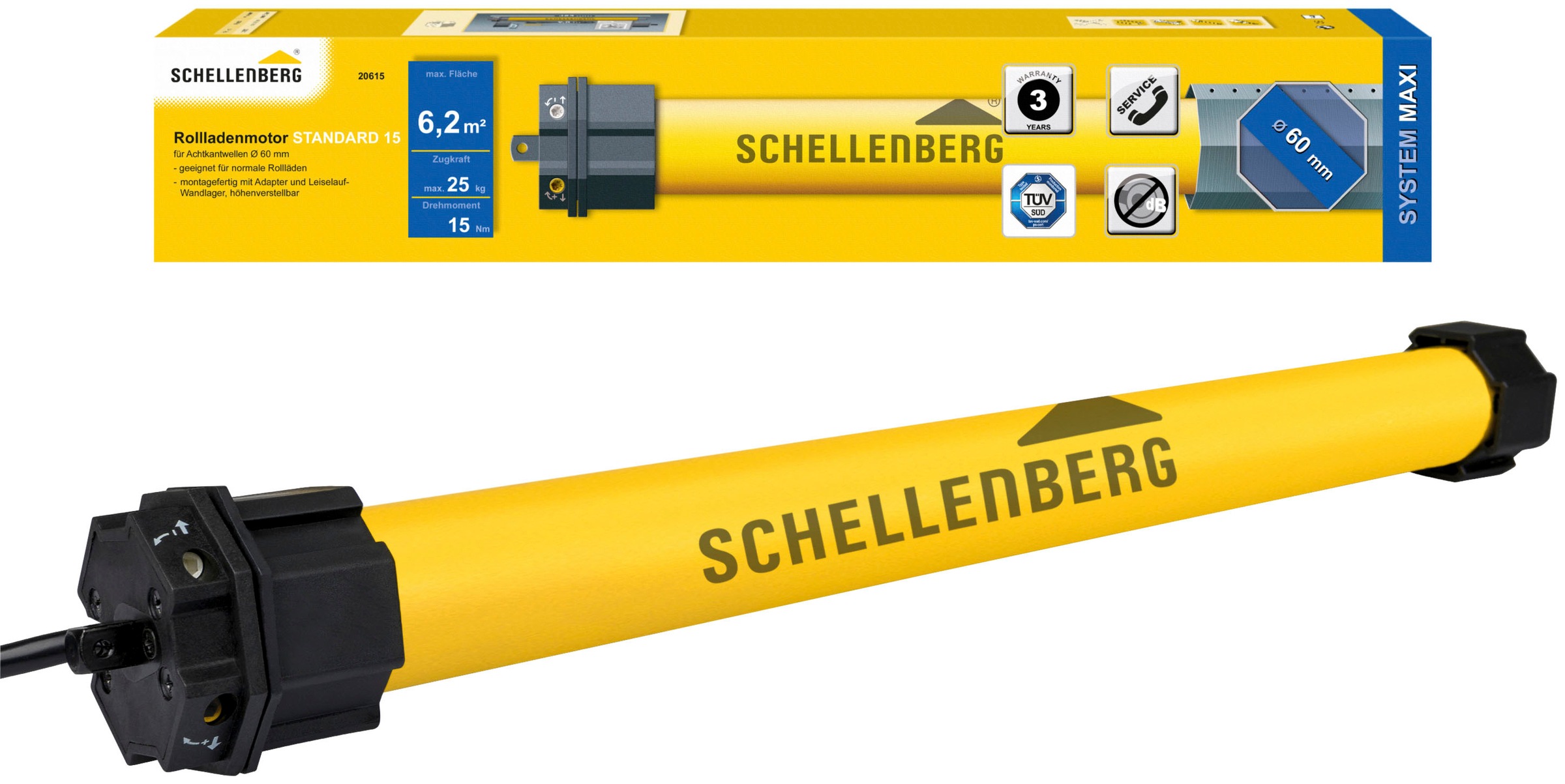 SCHELLENBERG Rollladenmotor »Standard, Rohrmotor mit mechanischer Endlagene günstig online kaufen