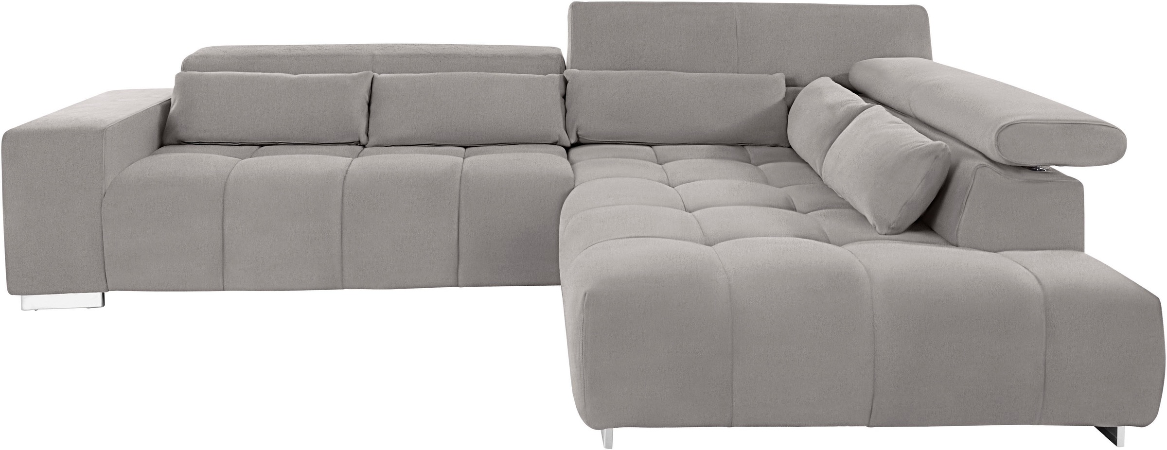 COTTA Ecksofa "Orion L-Form" mit Kopfteilverstellung & 5 Nierenkissen günstig online kaufen