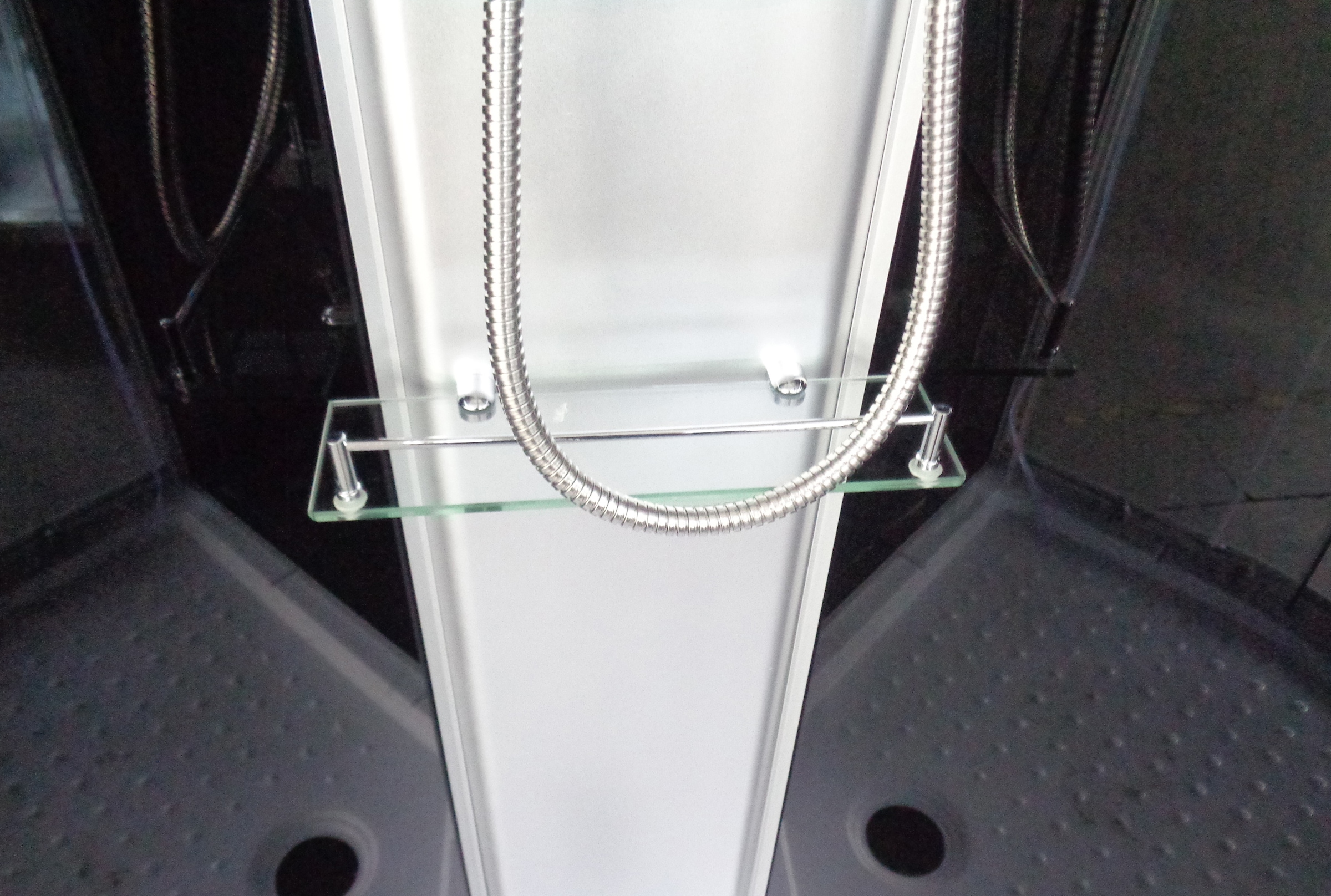 Sanotechnik Komplettdusche »RIO Black«, Viertelkreisdusche