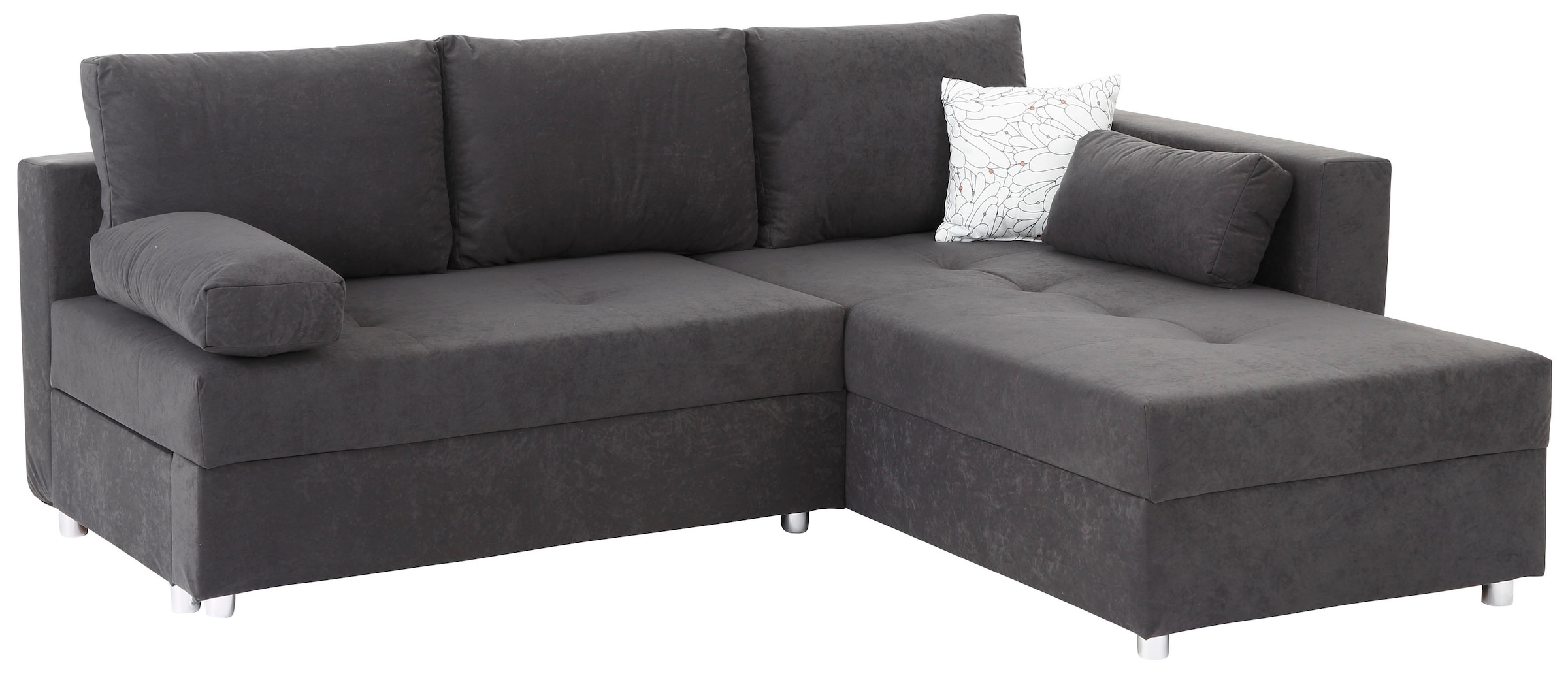 Home affaire Ecksofa »Italia L-Form«, mit Bettfunktion und Bettkasten, Federkern-Polsterung