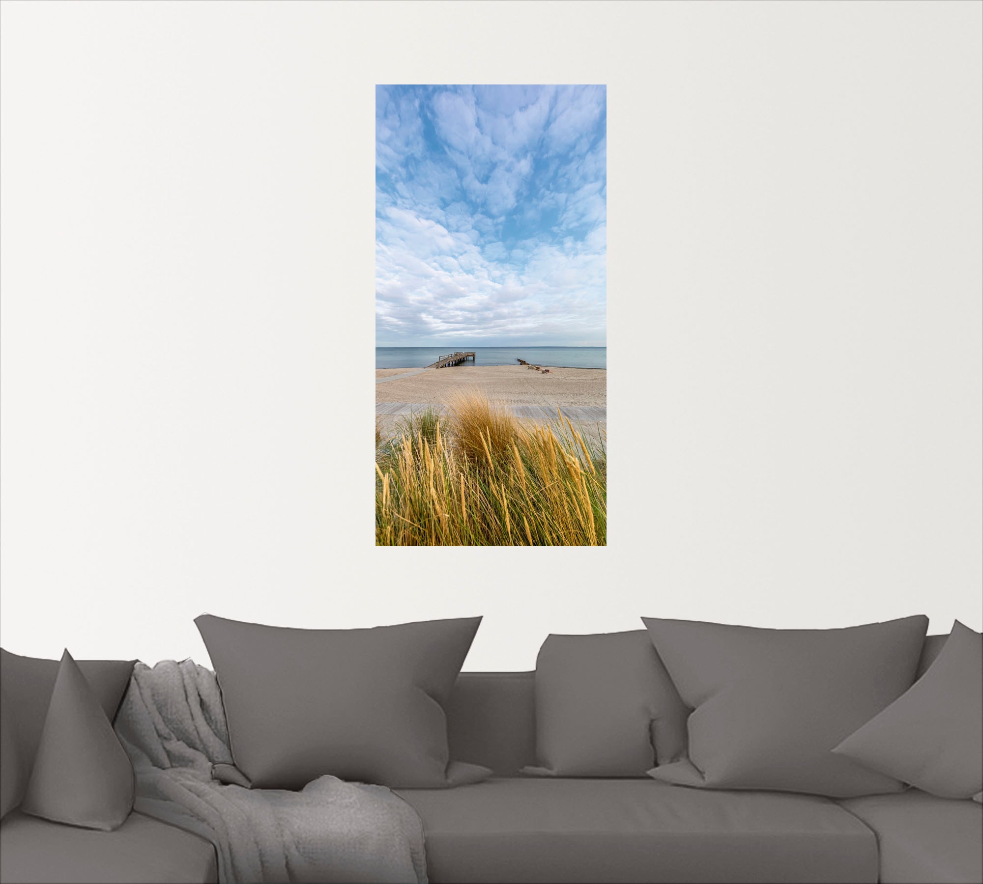 Artland Wandbild »Rettin Strandidylle an der Ostsee«, Gewässer, (1 St.), als Leinwandbild, Wandaufkleber in verschied. Größen