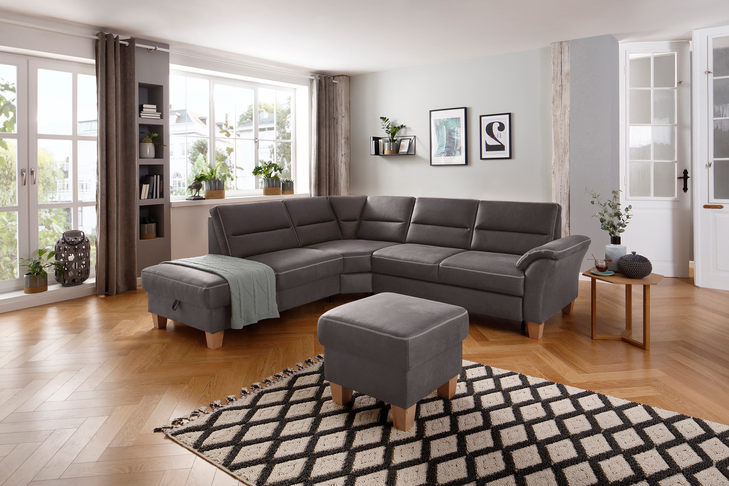 Home affaire Ecksofa »Soleo L-Form«, komfortabel durch Trapezecke mit Relax günstig online kaufen